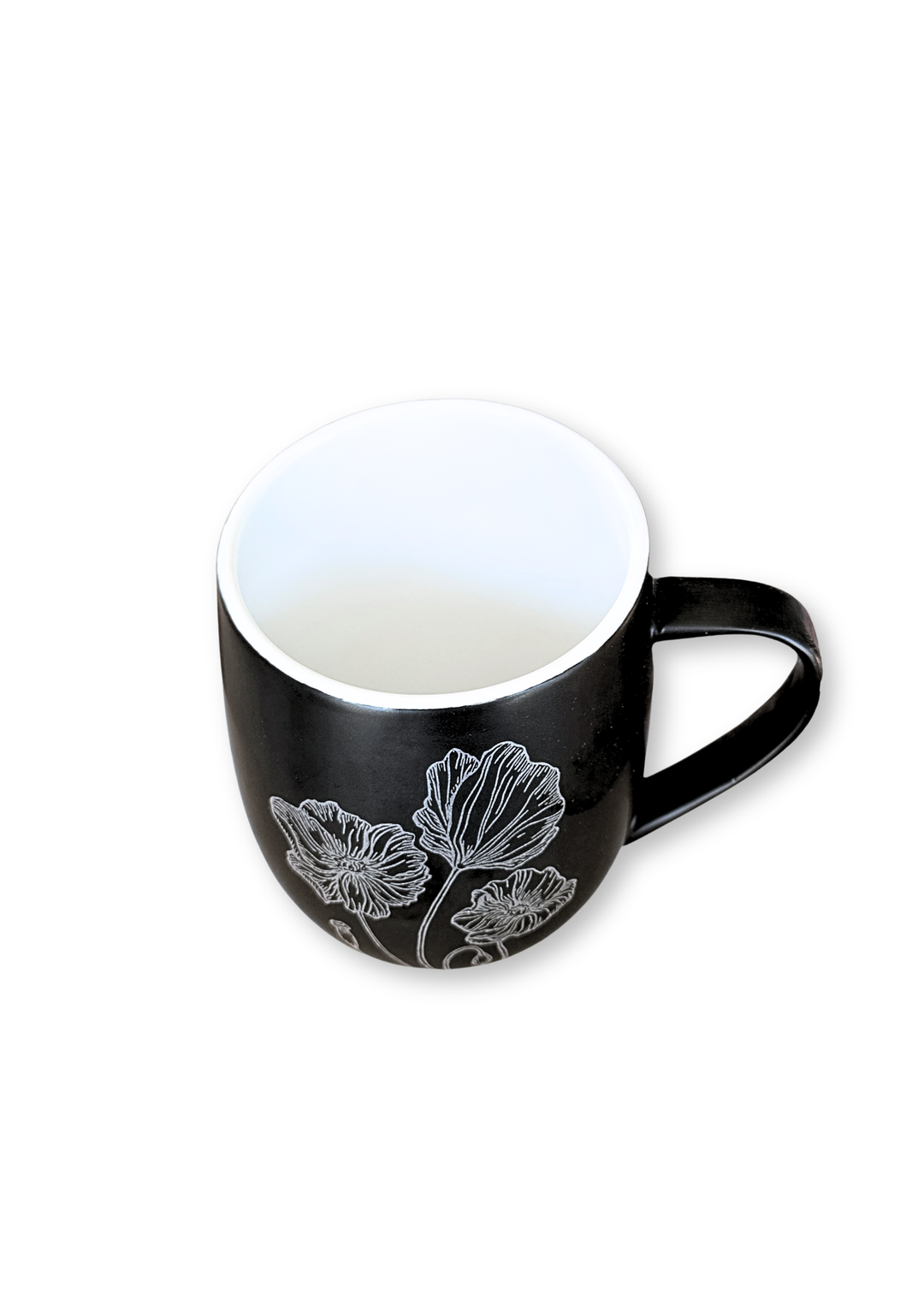 Floral Poppy Stoneware Coffee Mug
