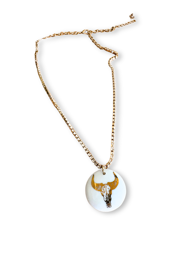 Cowboy Western Pendant Gold Chain Necklace