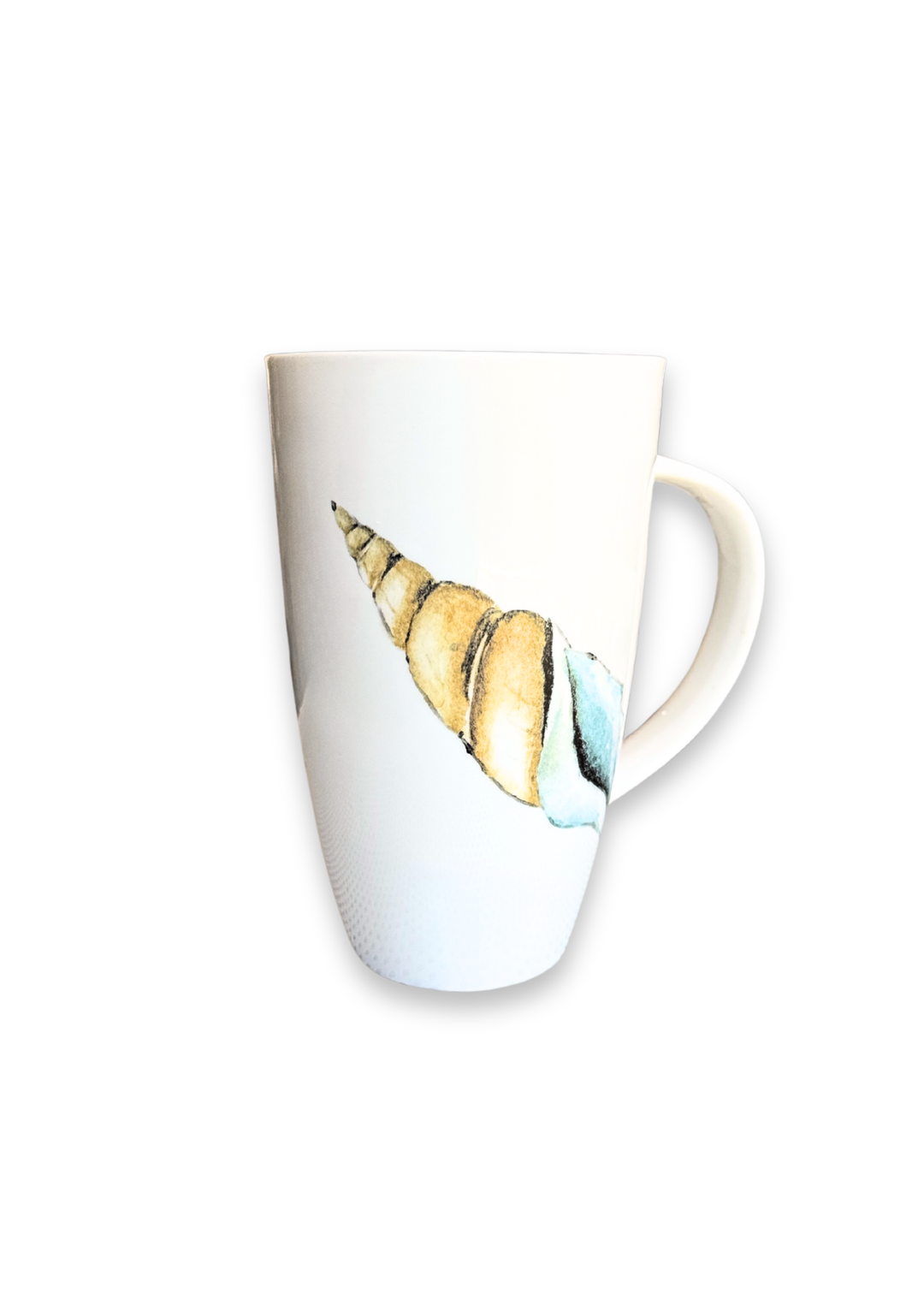 Coastal Spiral Shell Porcelain Coffee and Tea Mug
