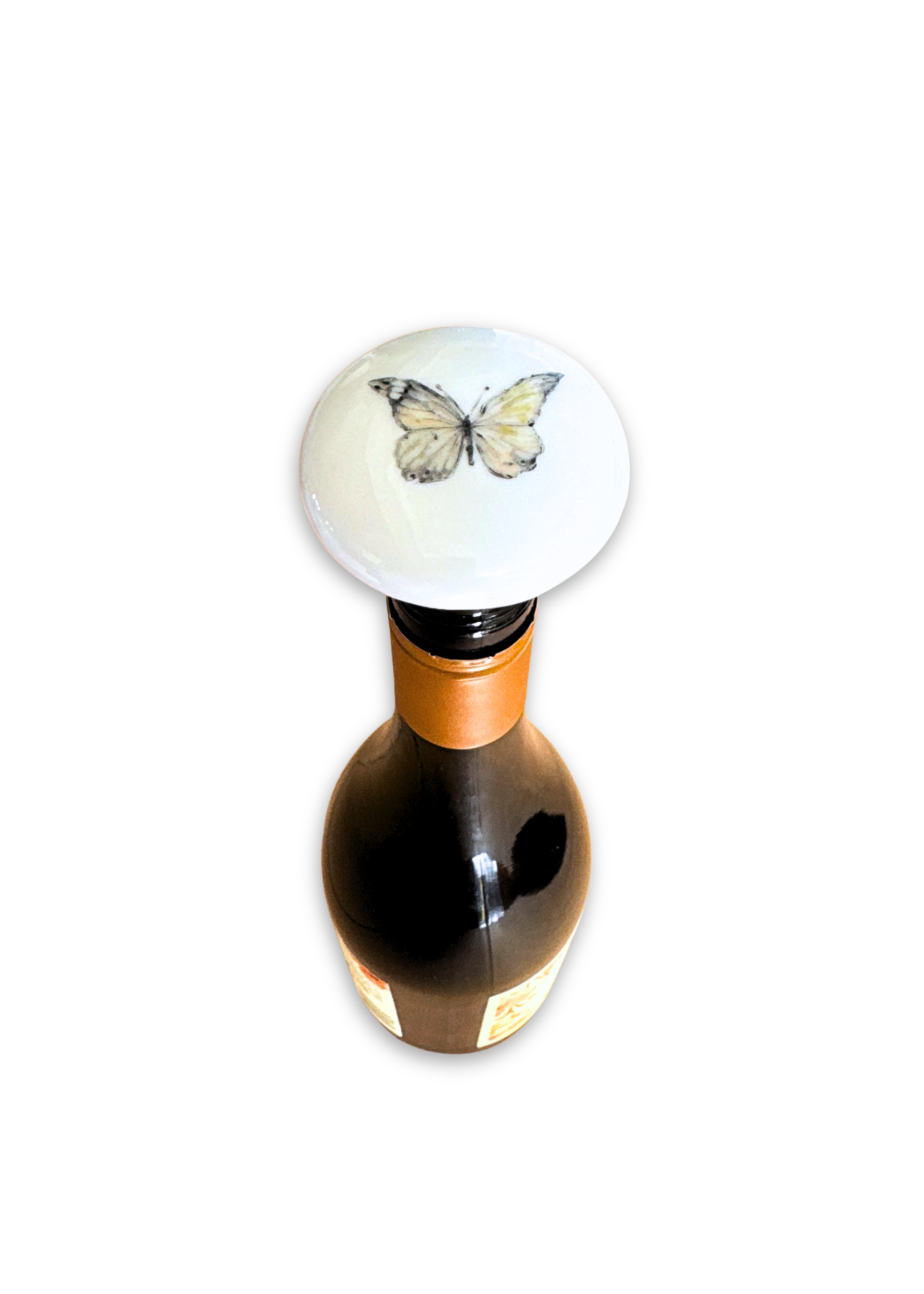 Butterfly Porcelain Ceramic Wine Cork Stopper Barware