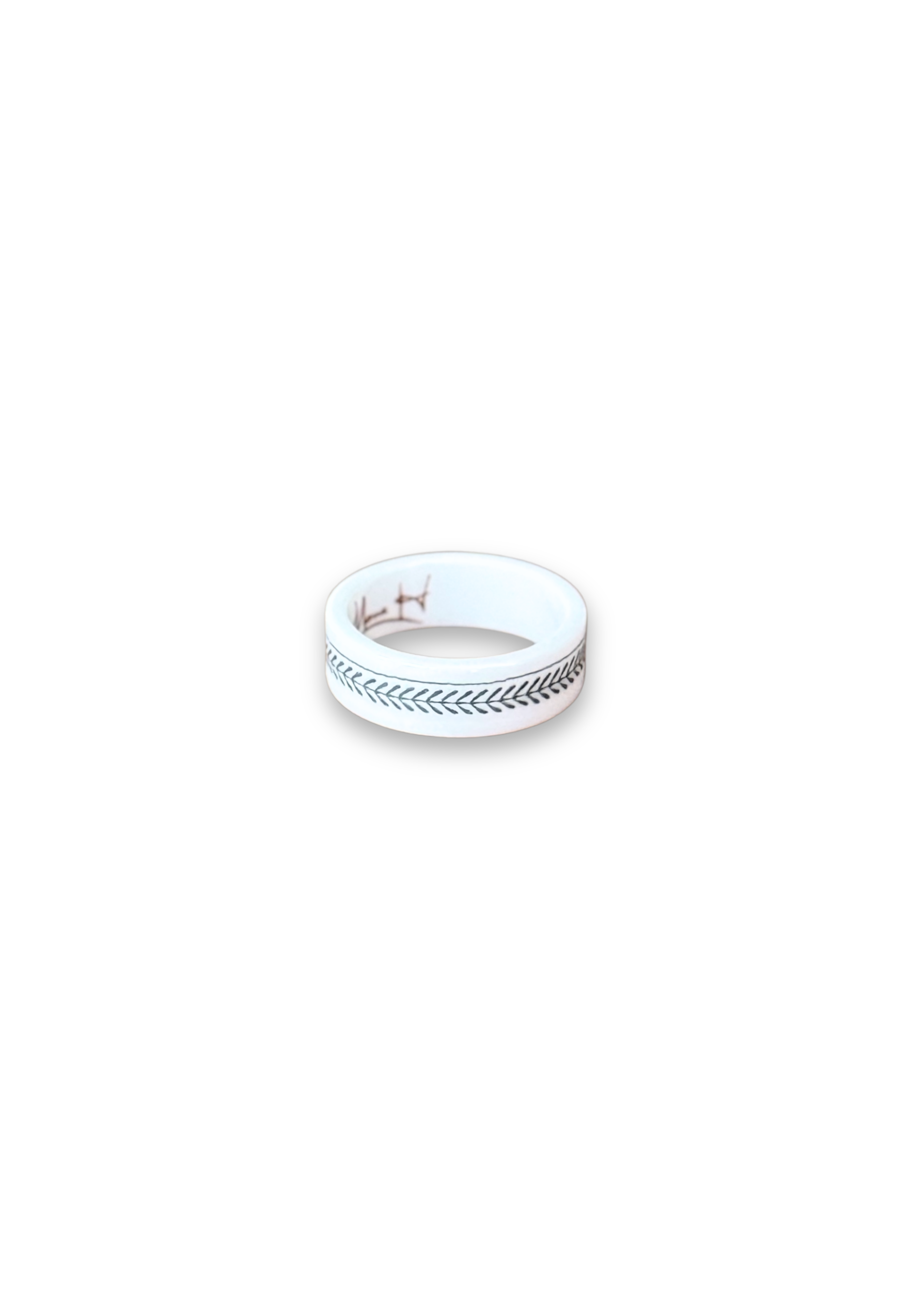 Tribal Print Porcelain Ring - Size 6