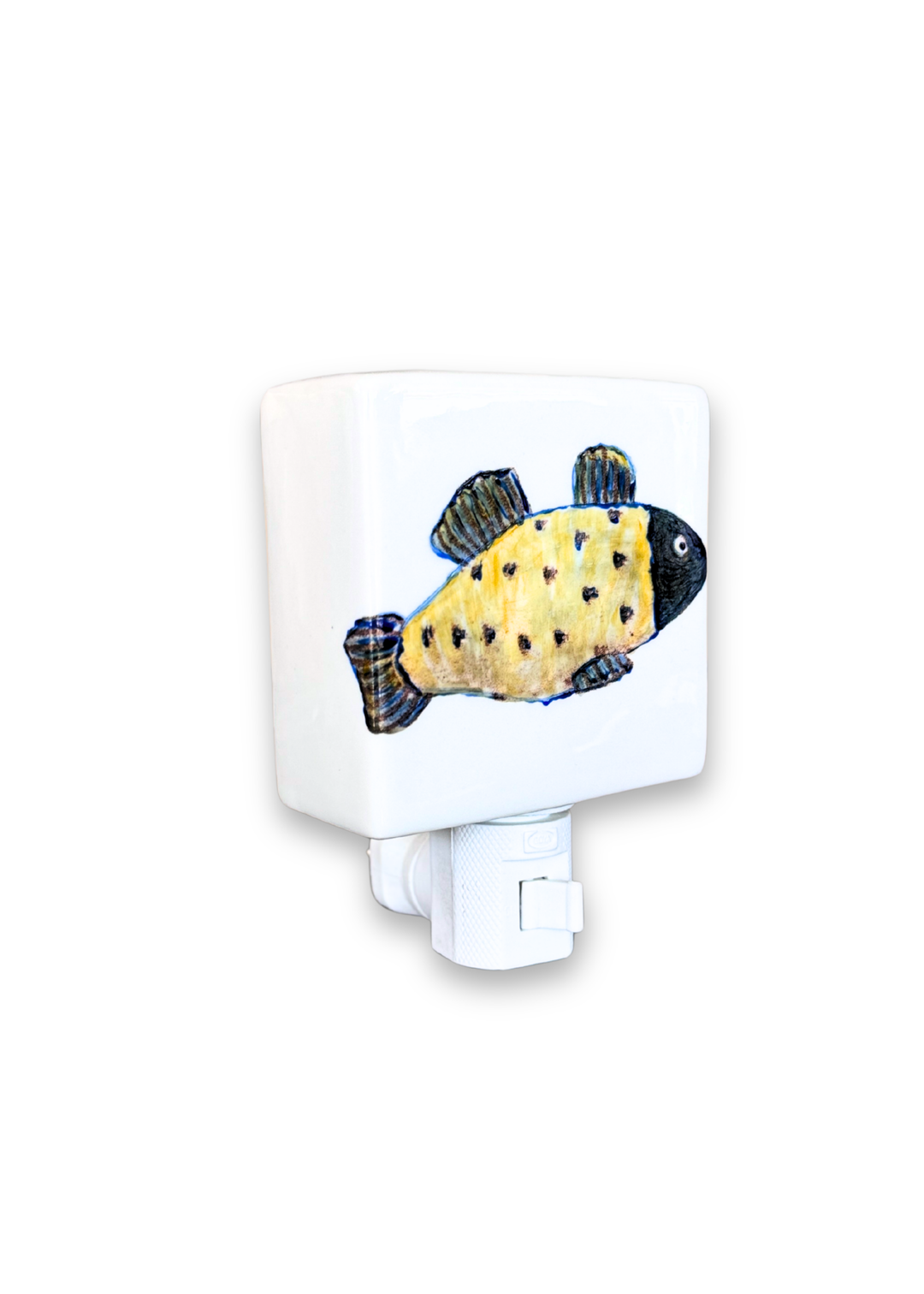 Yellow Fish Porcelain Night Light