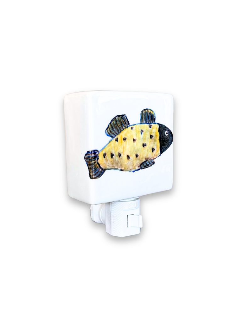 Yellow Fish Porcelain Night Light