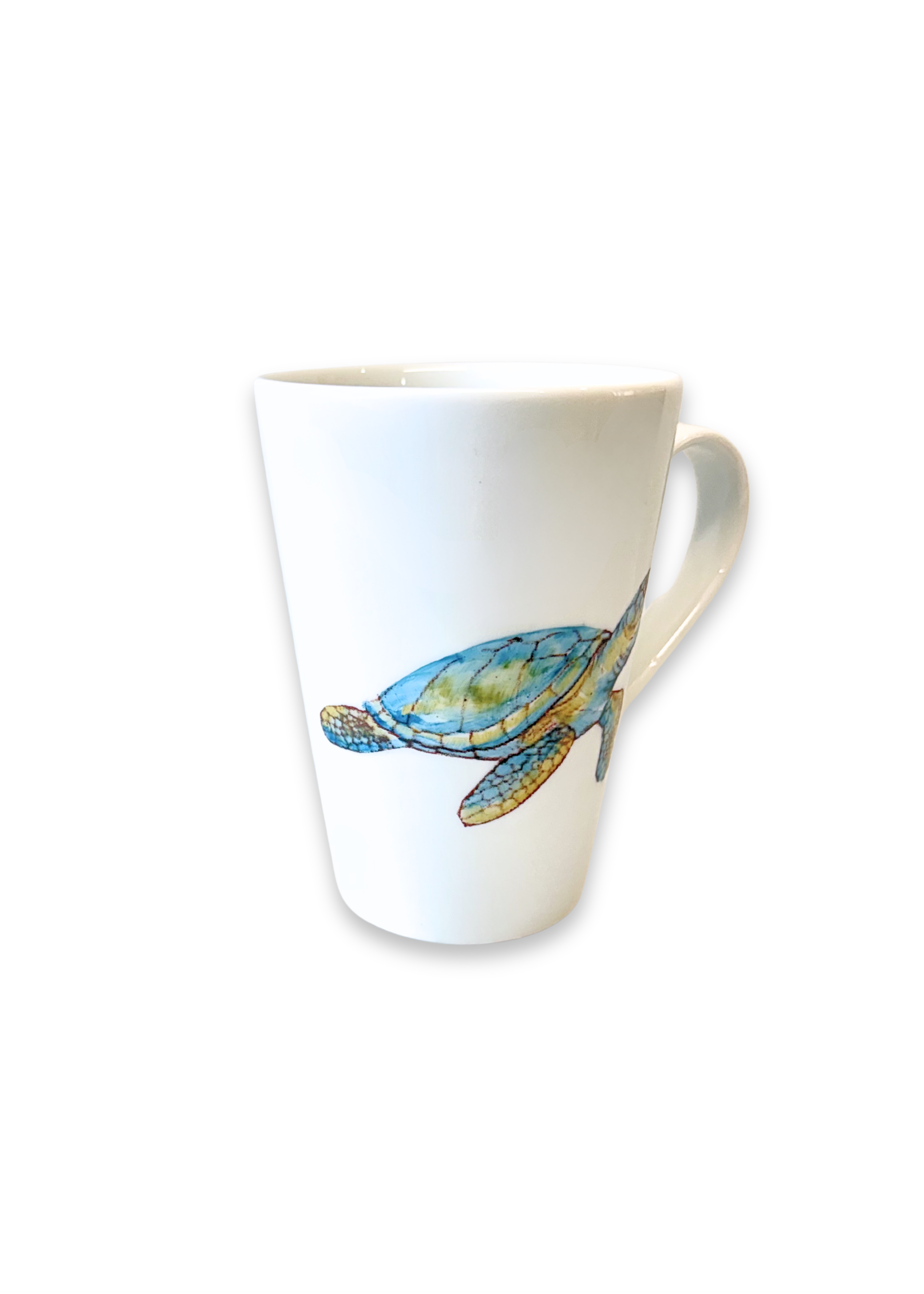 Coastal Multicolor Seaturtle Porcelain Coffee and Tea Mug
