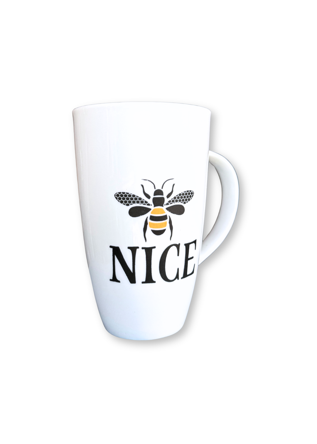 Bee Porcelain Coffee Tea Mug Cup Wording Nice