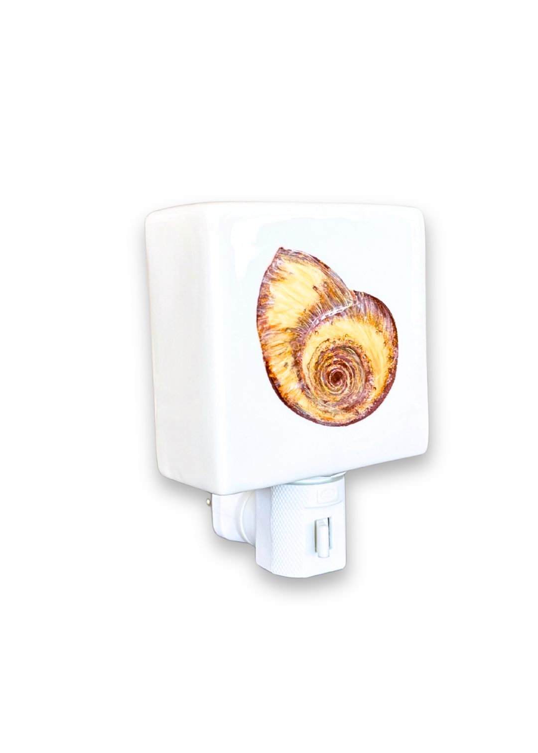 Golden Seashell Porcelain Night Light