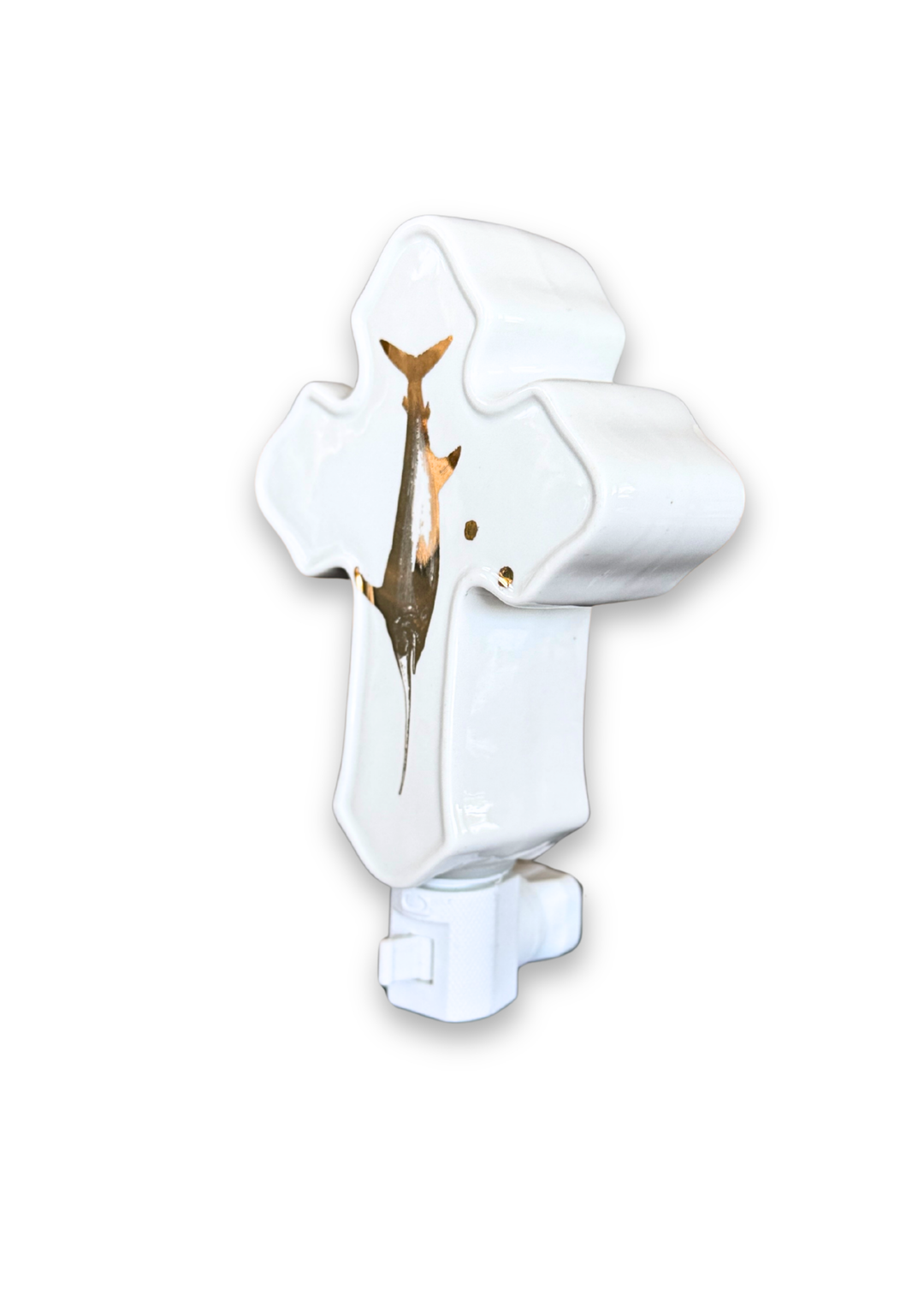 Spearfish Porcelain Cross Night Light
