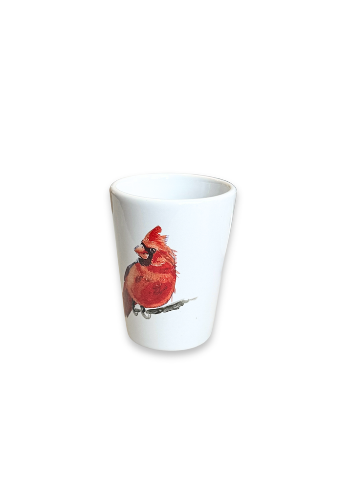 Cardinal Porcelain Ceramic Shot Glass