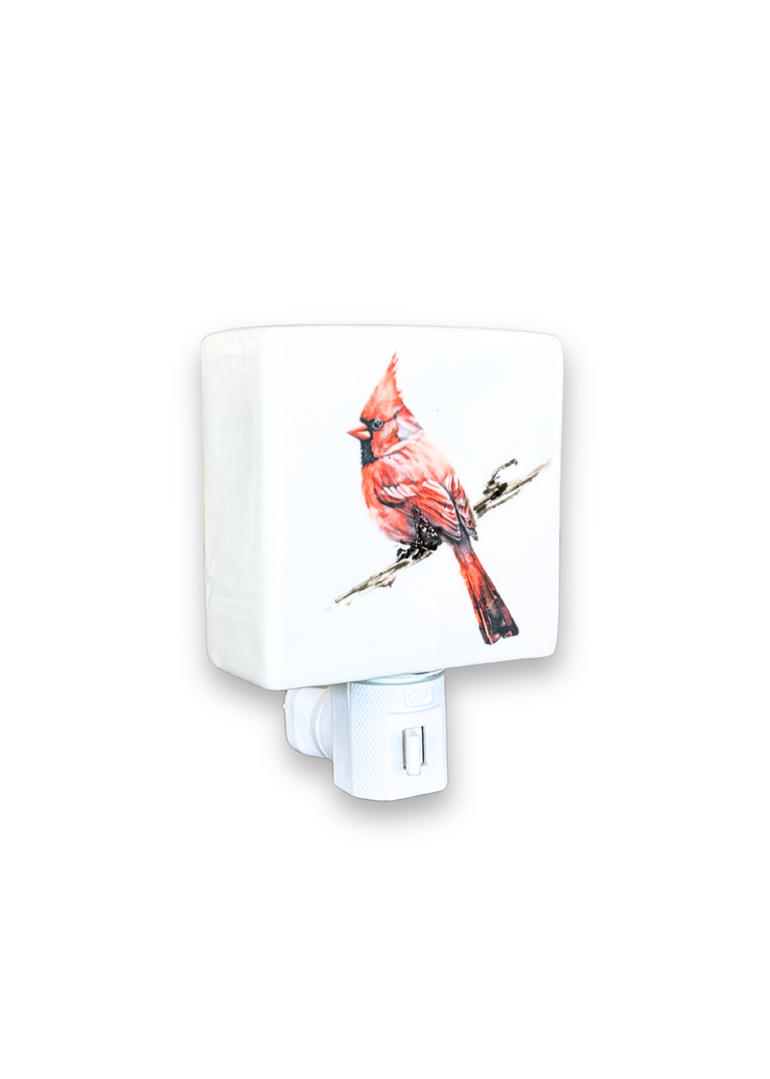 Cardinal Bird Porcelain Night Light