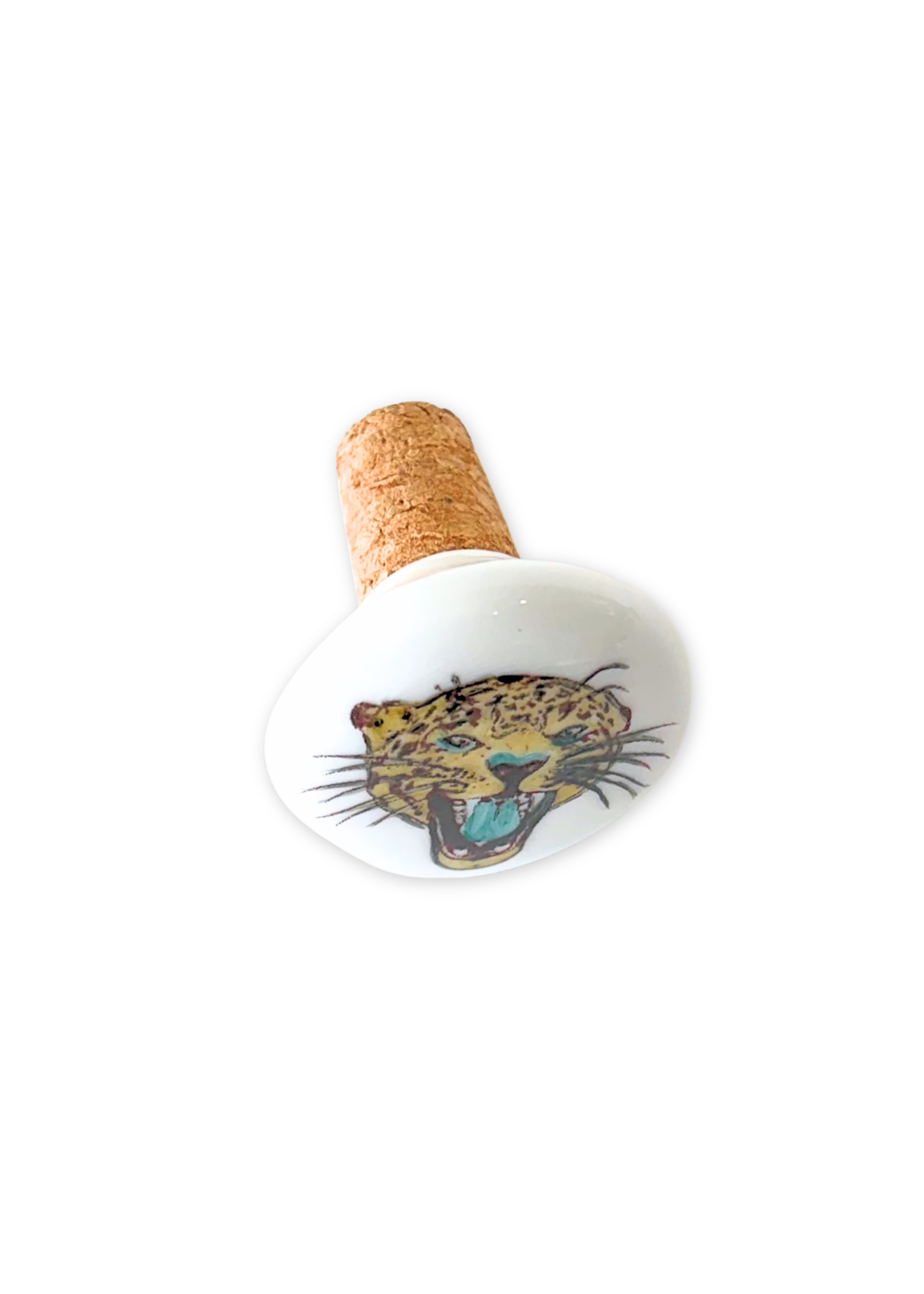 Jaguar Porcelain Wine Stopper