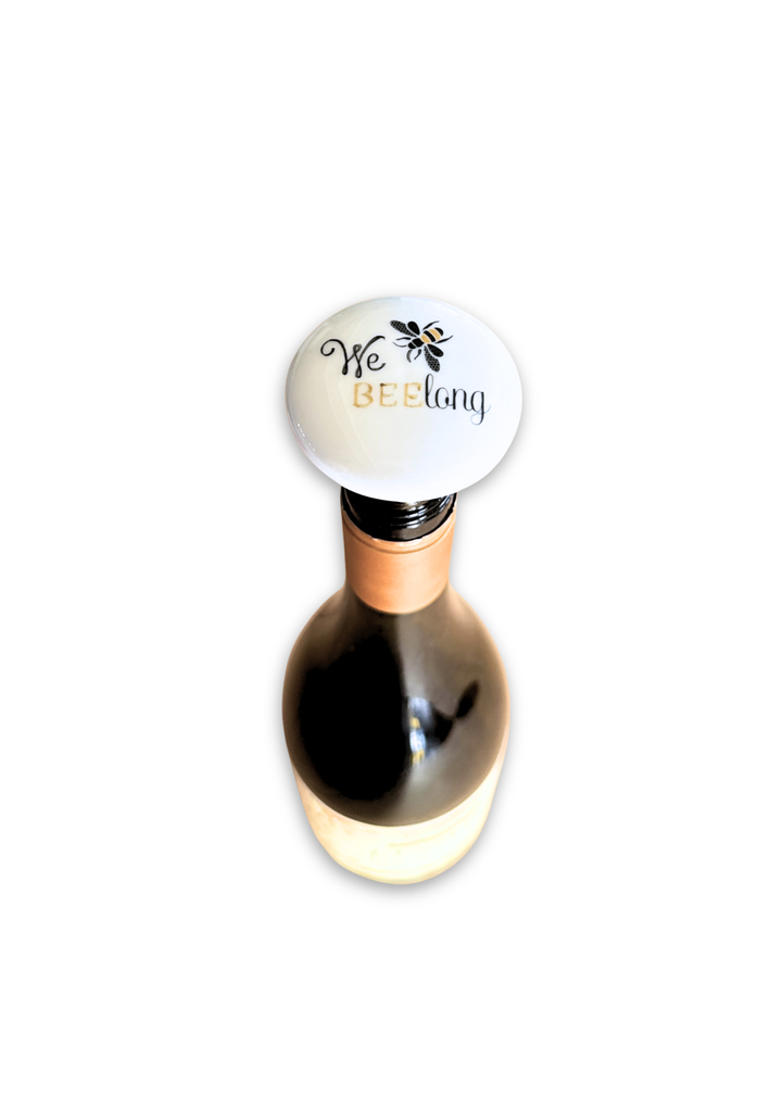 Bee Wine Ceramic Cork Stopper Barware