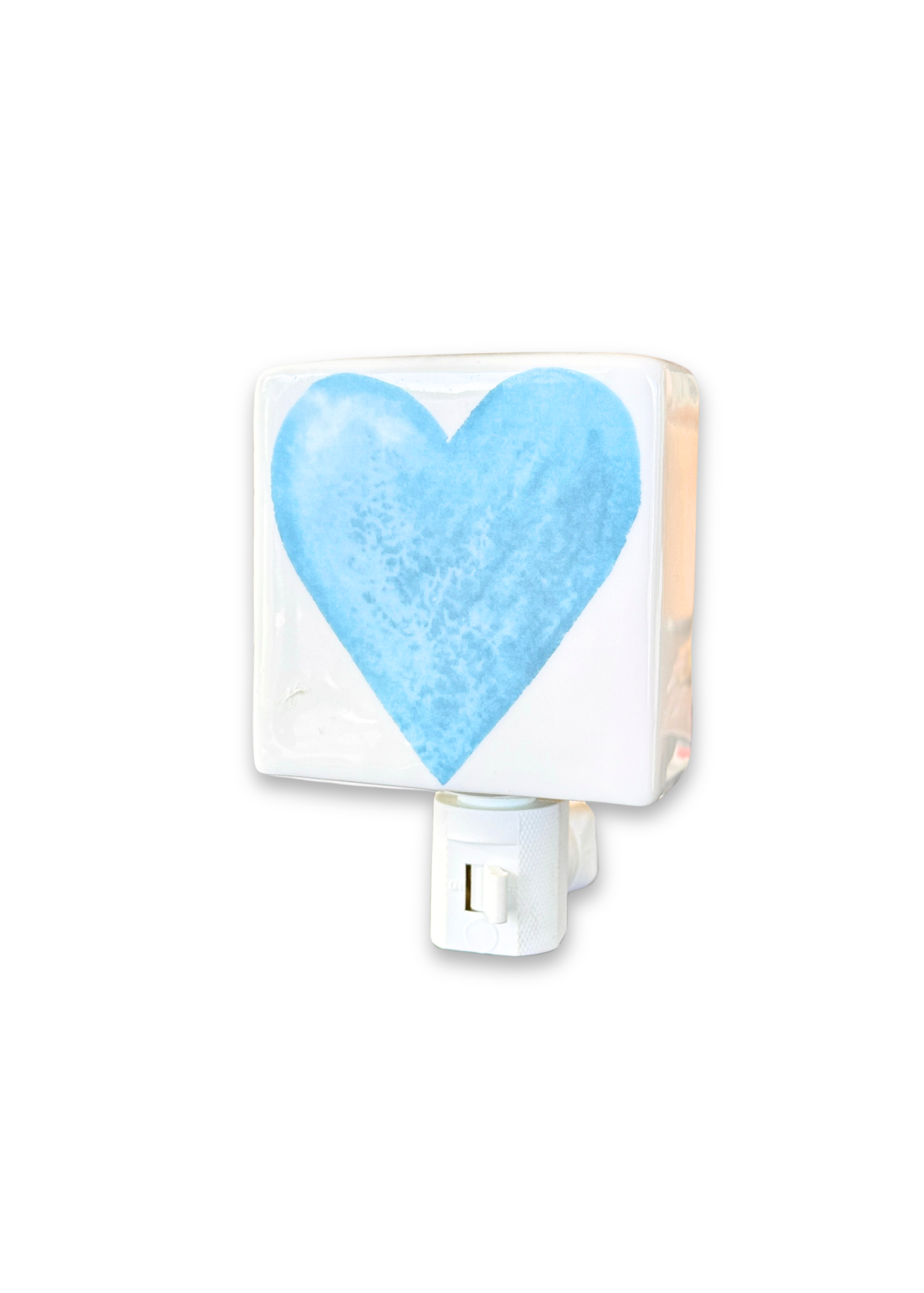 Blue Heart Porcelain Nightlight