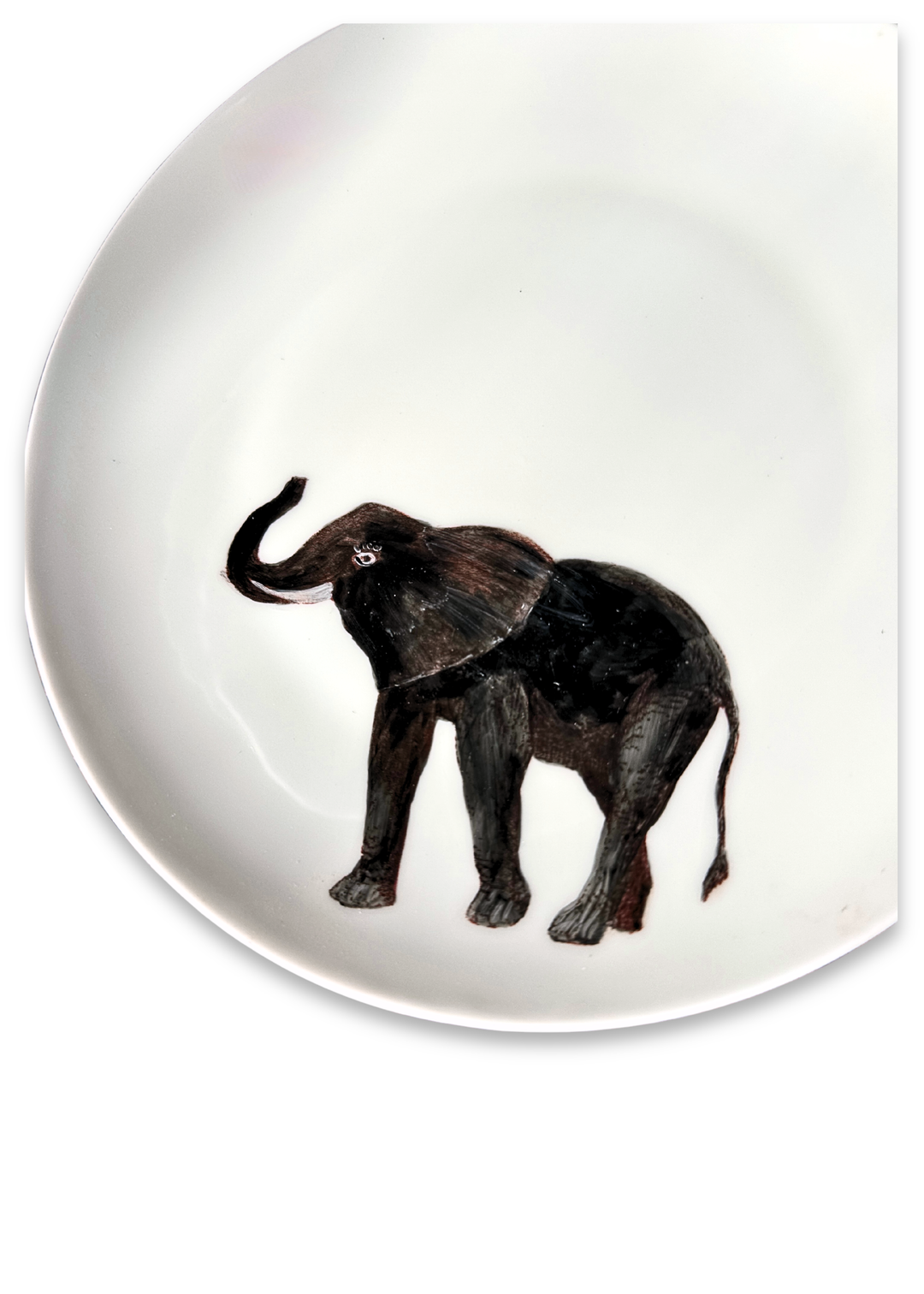 Elephant Porcelain Serving Plate