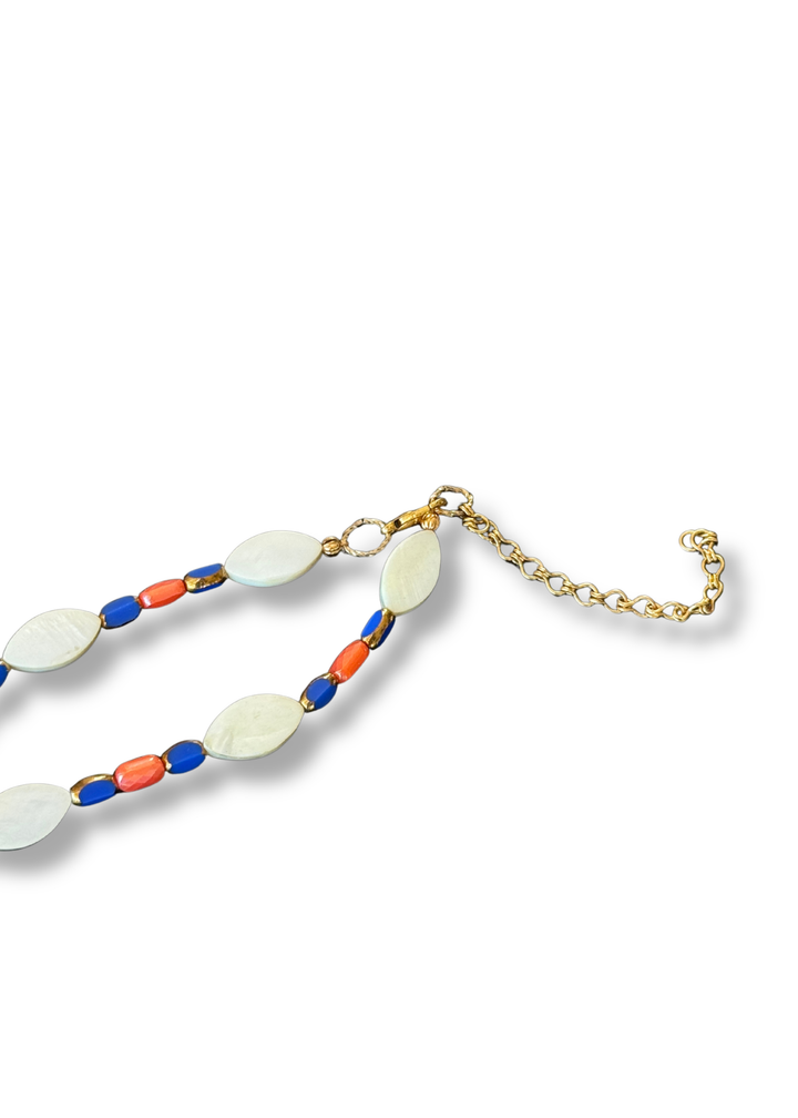 Gold Gator Game Day Beaded Tag Necklace