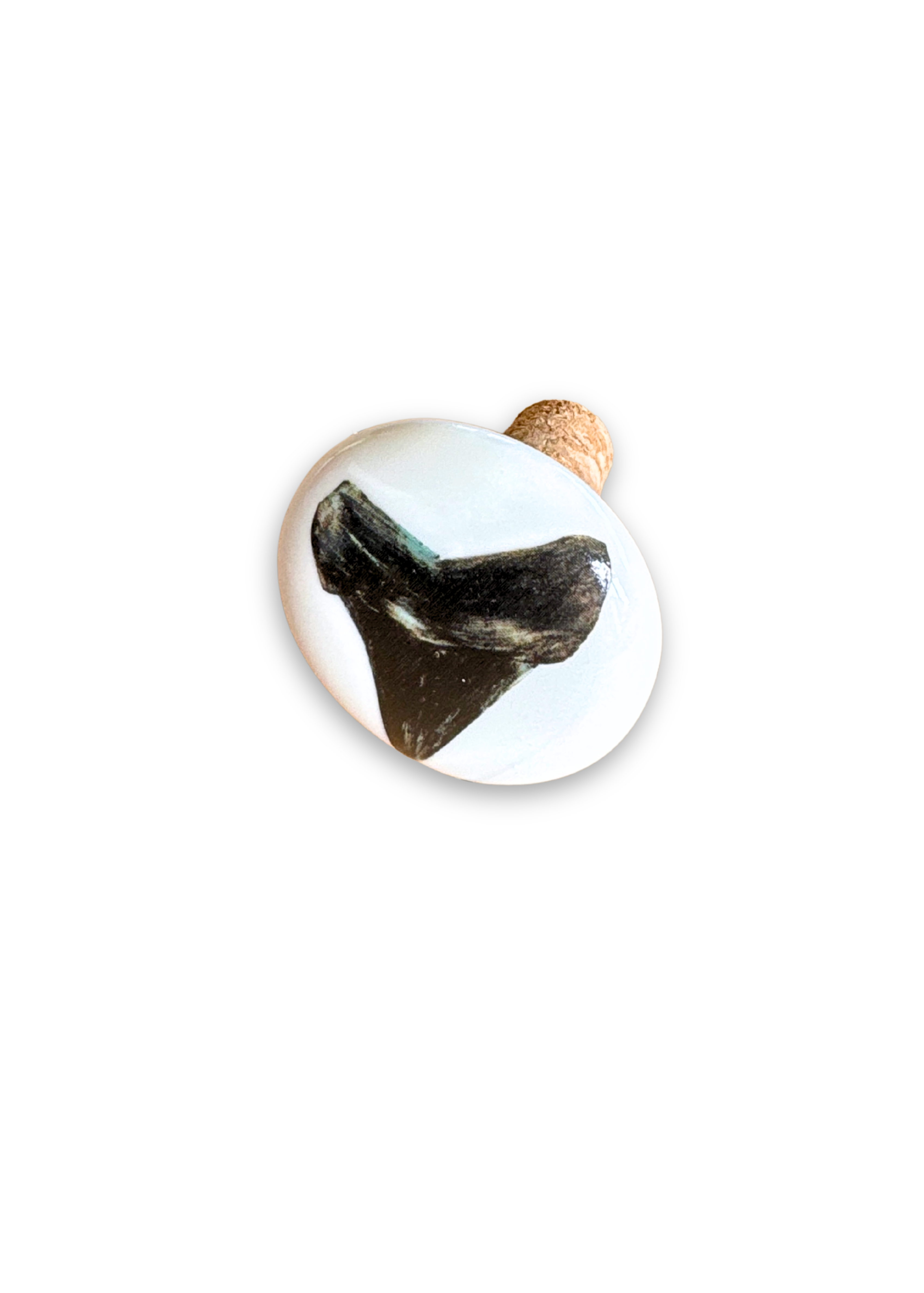 Hand-Painted Shark Tooth Porcelain Wine Stopper