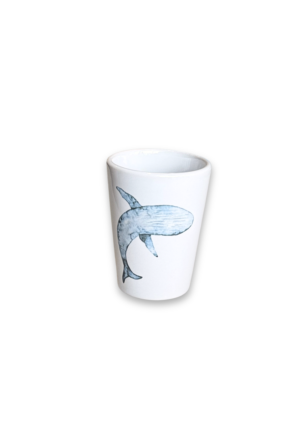 Coastal Whale Porcelain Ceramic Shot Glass