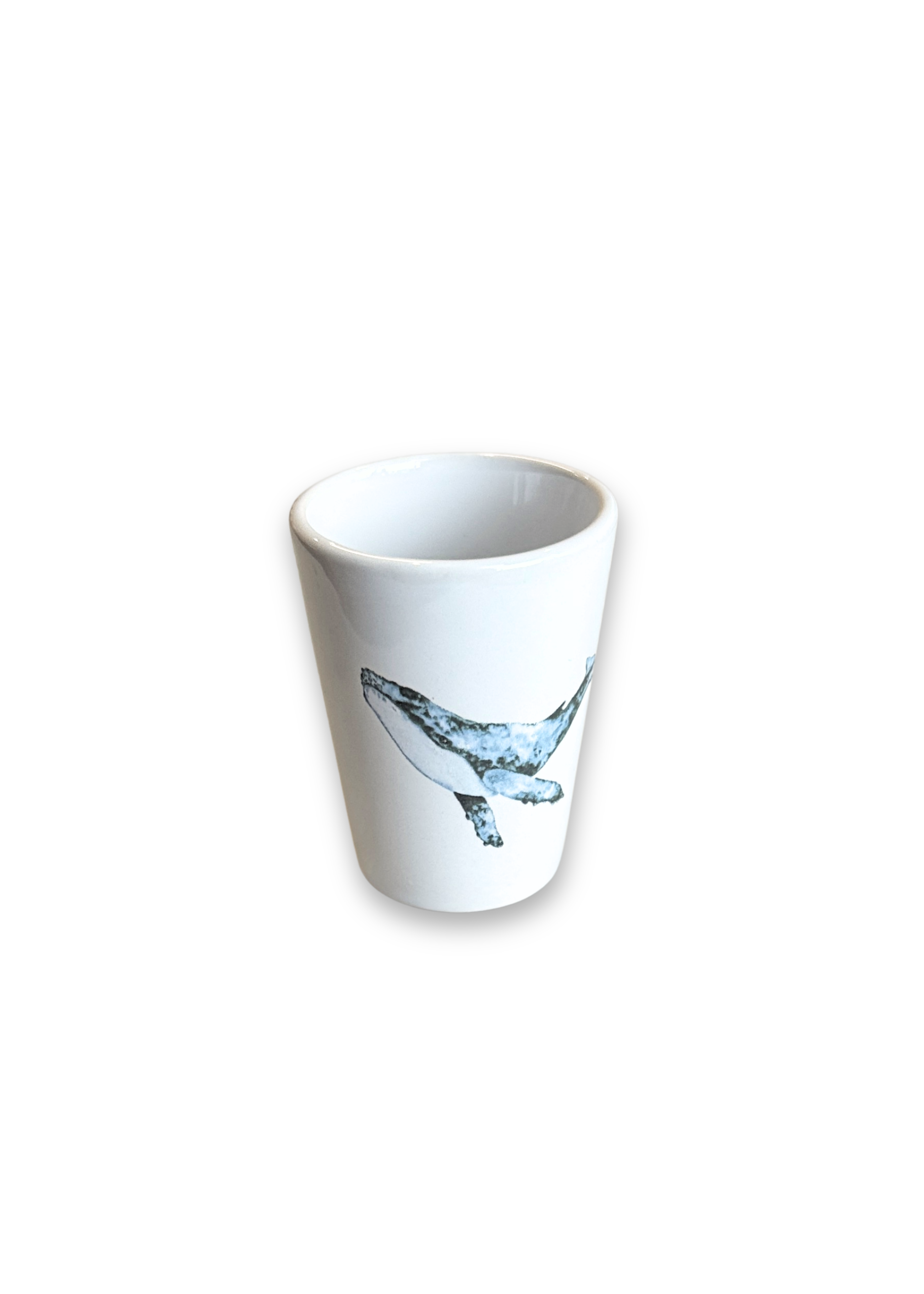 Coastal Whale Porcelain Ceramic Shot Glass