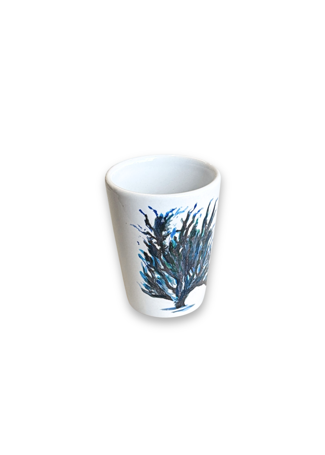 Coastal Coral Porcelain Ceramic Shot Glass