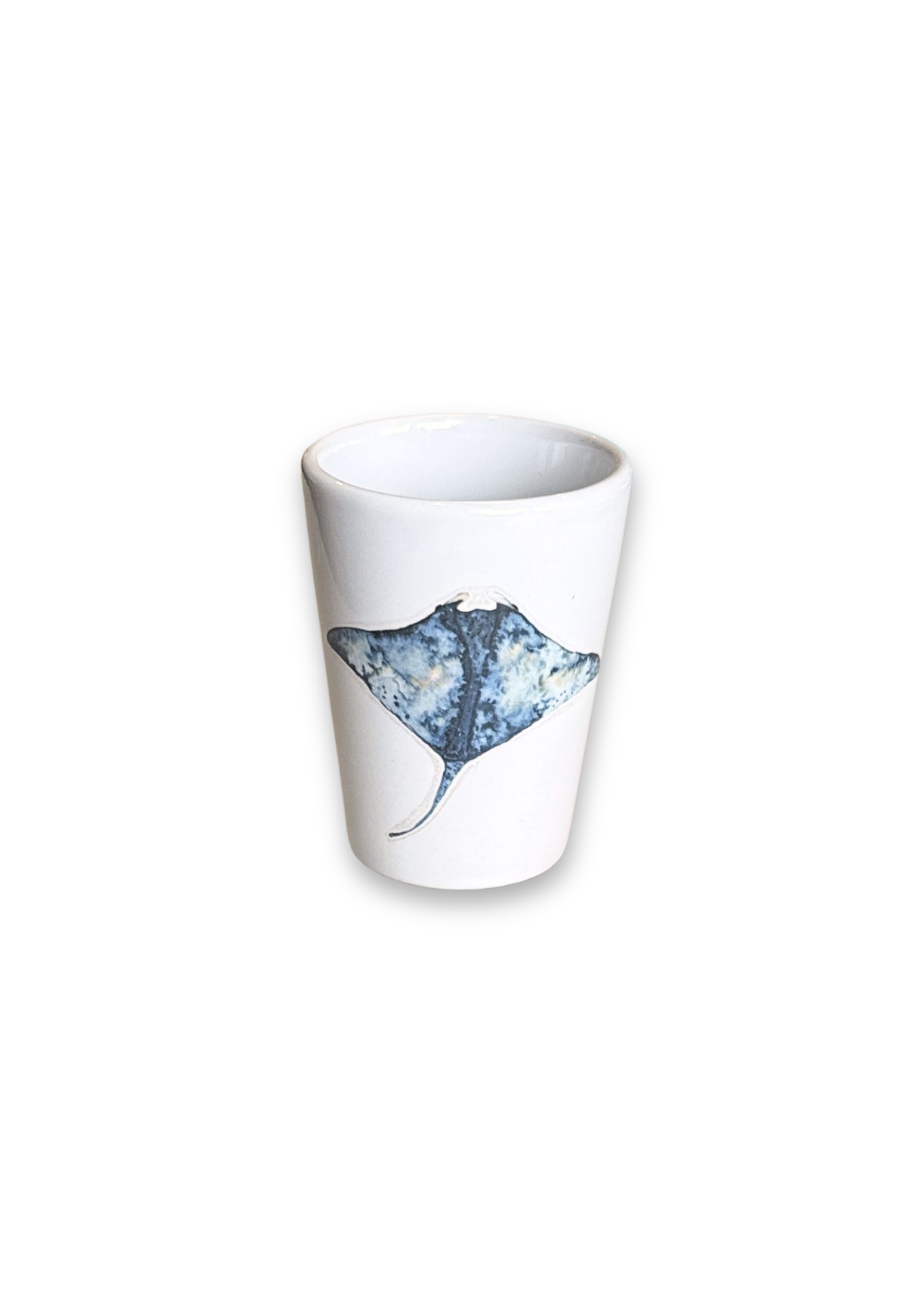 Coastal Stingray Porcelain Ceramic Shot Glass