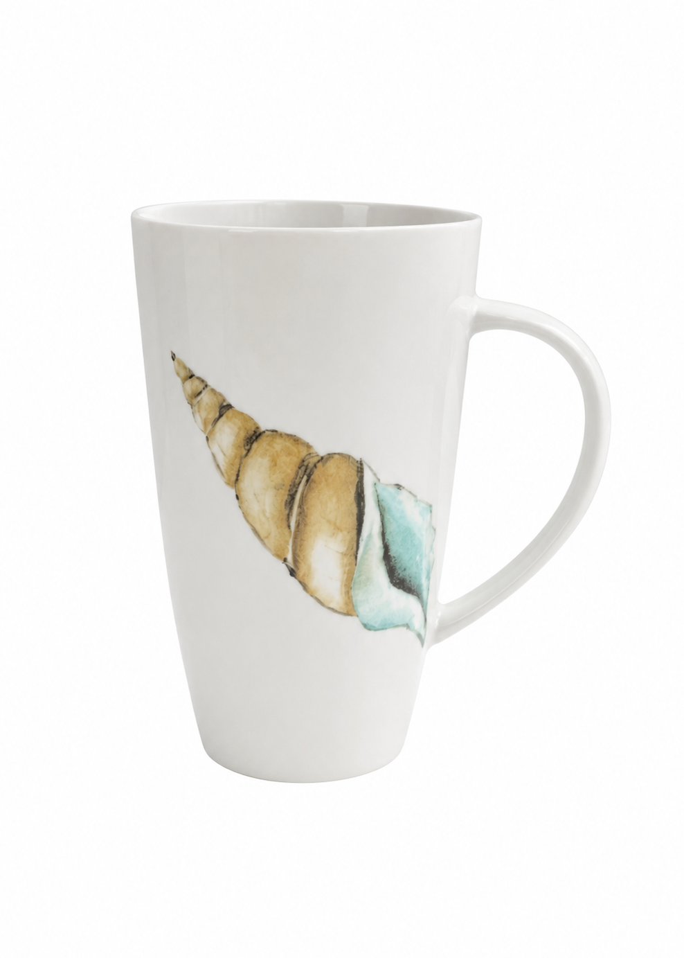 Coastal Spiral Shell Porcelain Coffee and Tea Mug