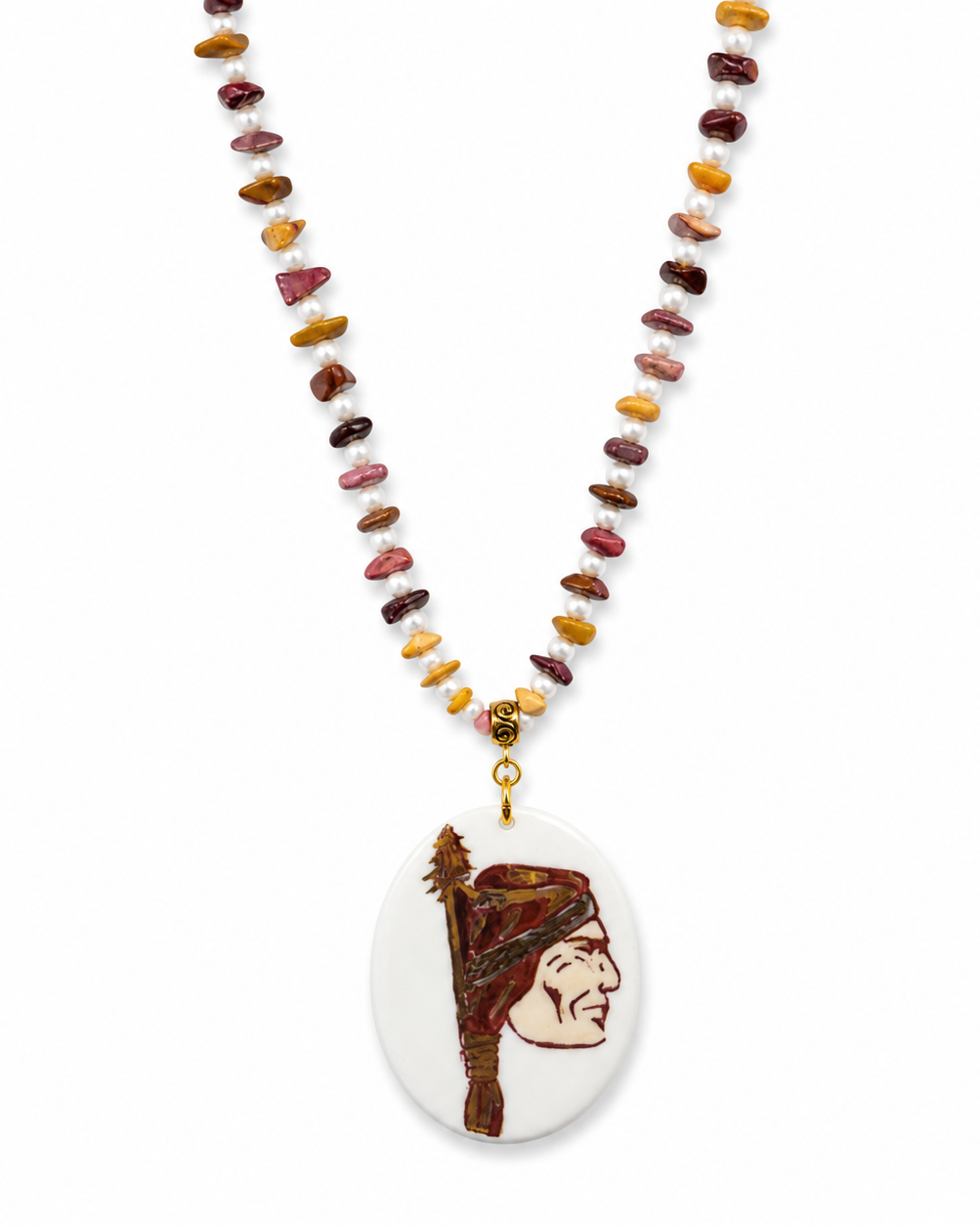 Florida State Seminoles Hand-Painted Porcelain Pendant Necklace