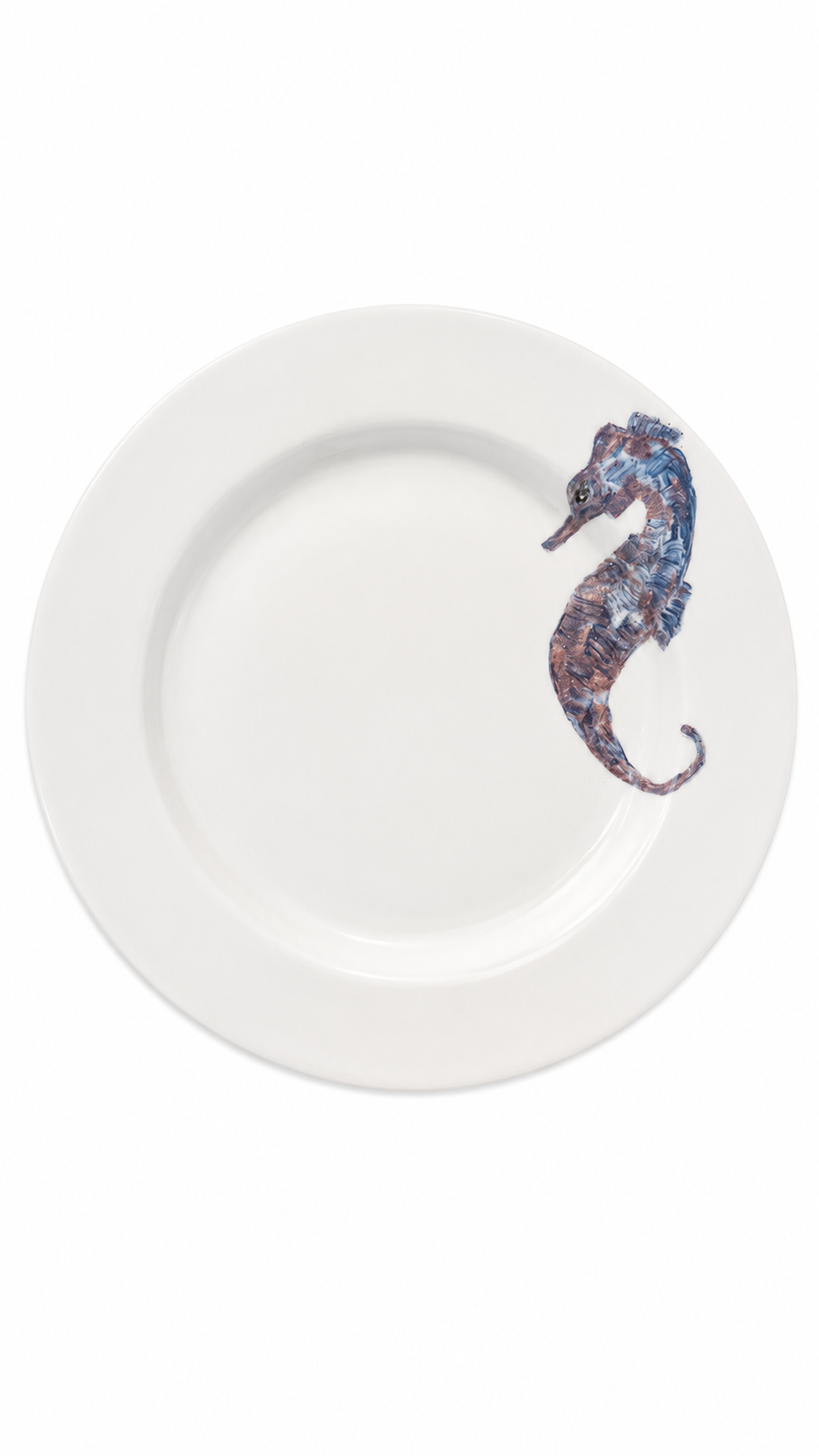 Hand-Painted Seahorse Appetizer Plate