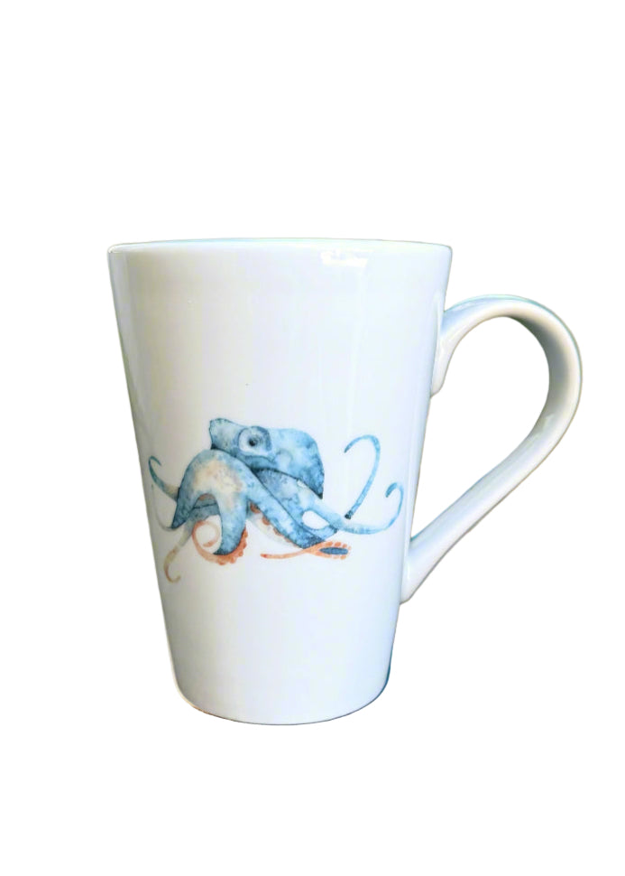 Coastal Octopus Porcelain Ceramic Mug Coffee Tea