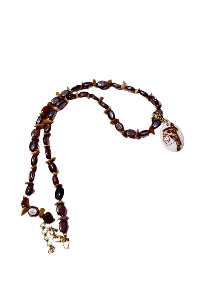 Game day Beaded Necklace Mascot Garnet Gold Football Team