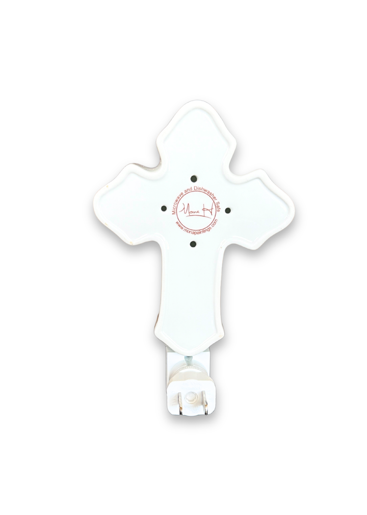 Moth Porcelain Cross Night Light