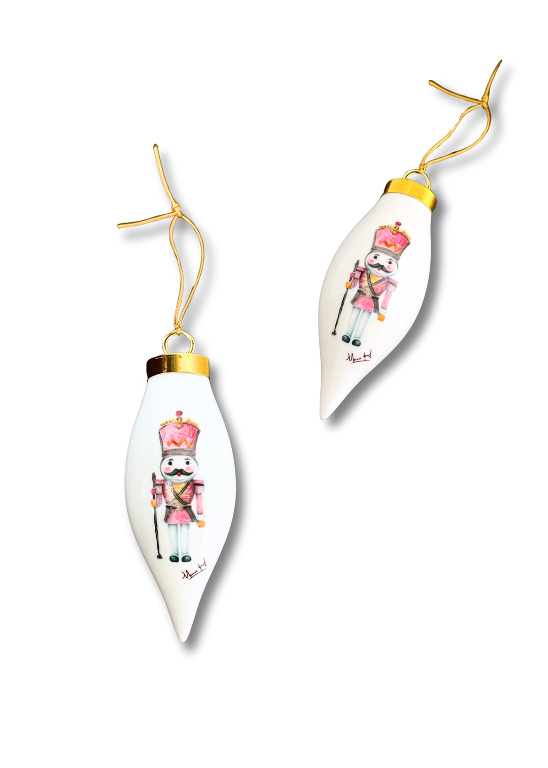 Nutcracker Teardrop Ornament