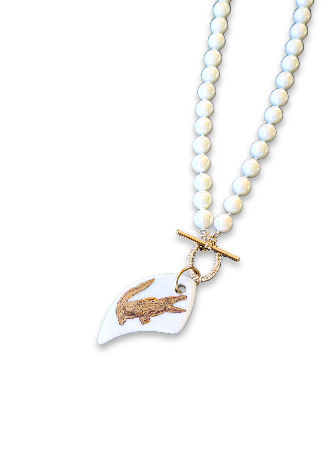 Pearl Gator Pendent Necklace