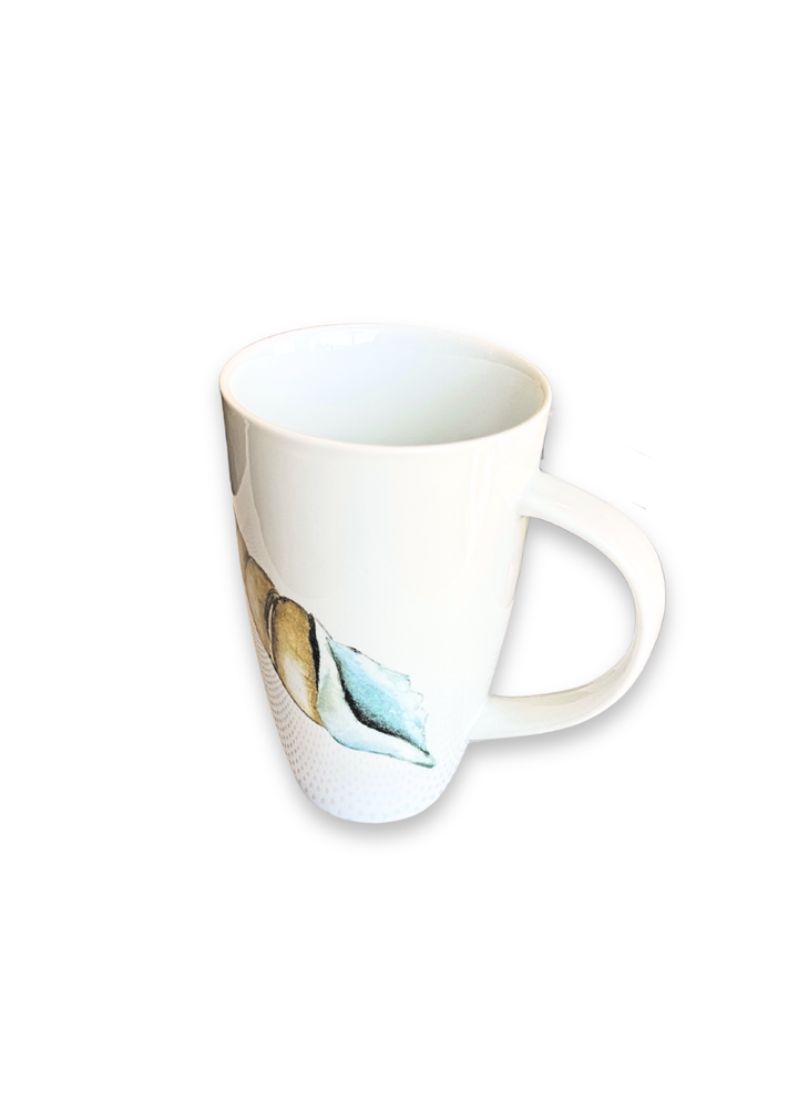 Coastal Spiral Shell Porcelain Coffee and Tea Mug