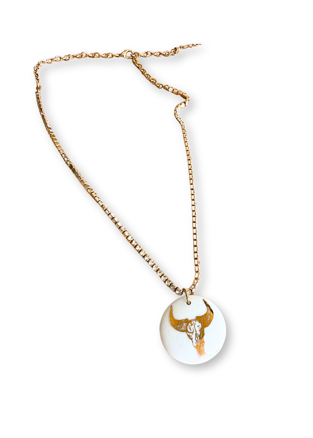 Cowboy Western Pendant Gold Chain Necklace