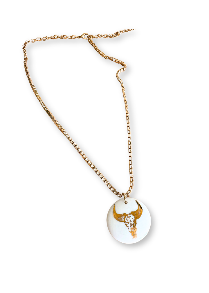 Cowboy Western Pendant Gold Chain Necklace