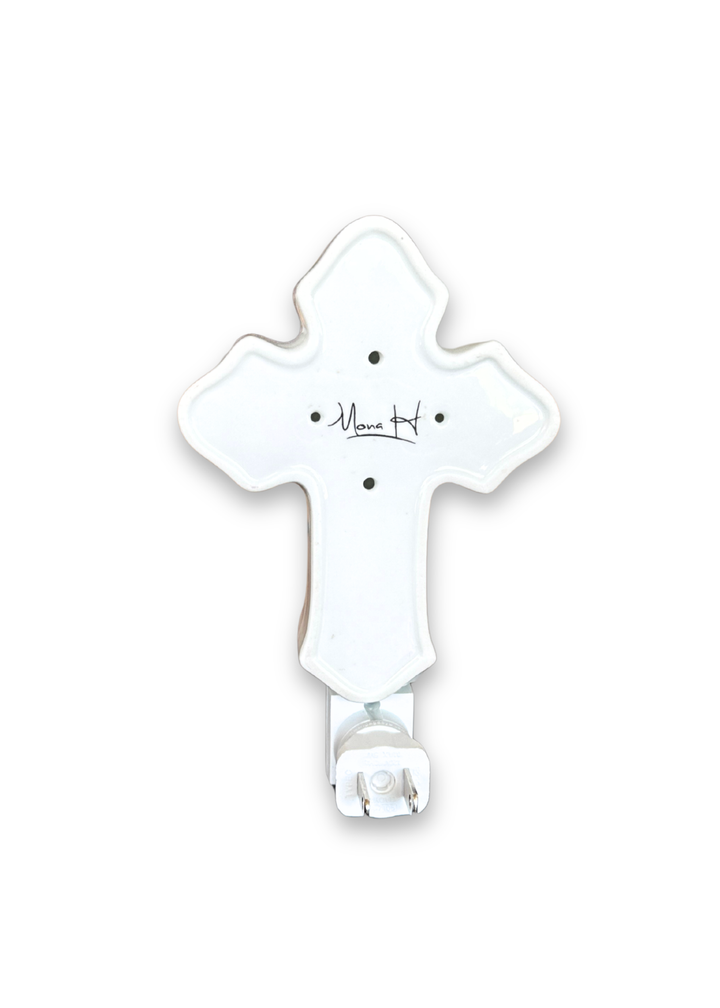 Seahorse Porcelain Cross Night Light