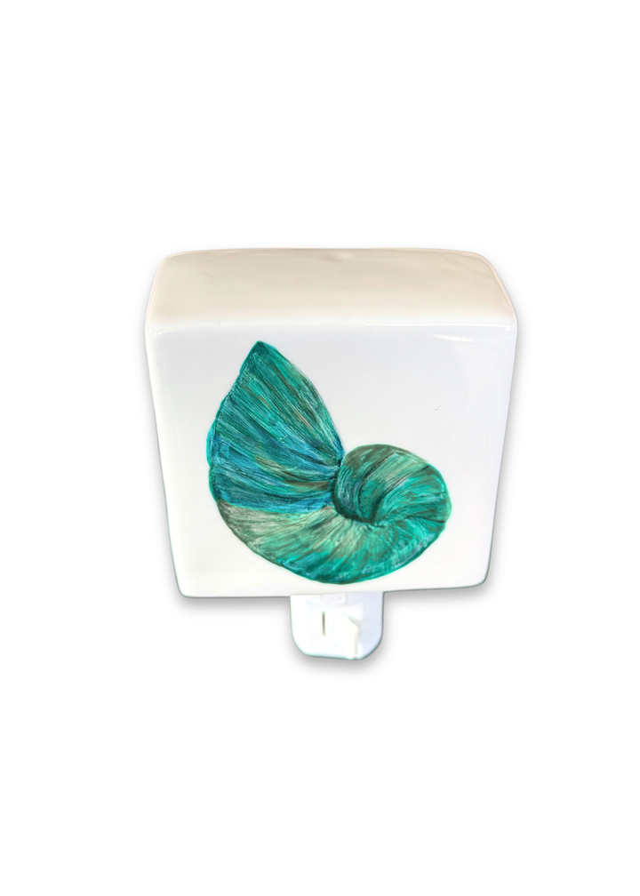 Shell Porcelain Nightlight Green Turquoise