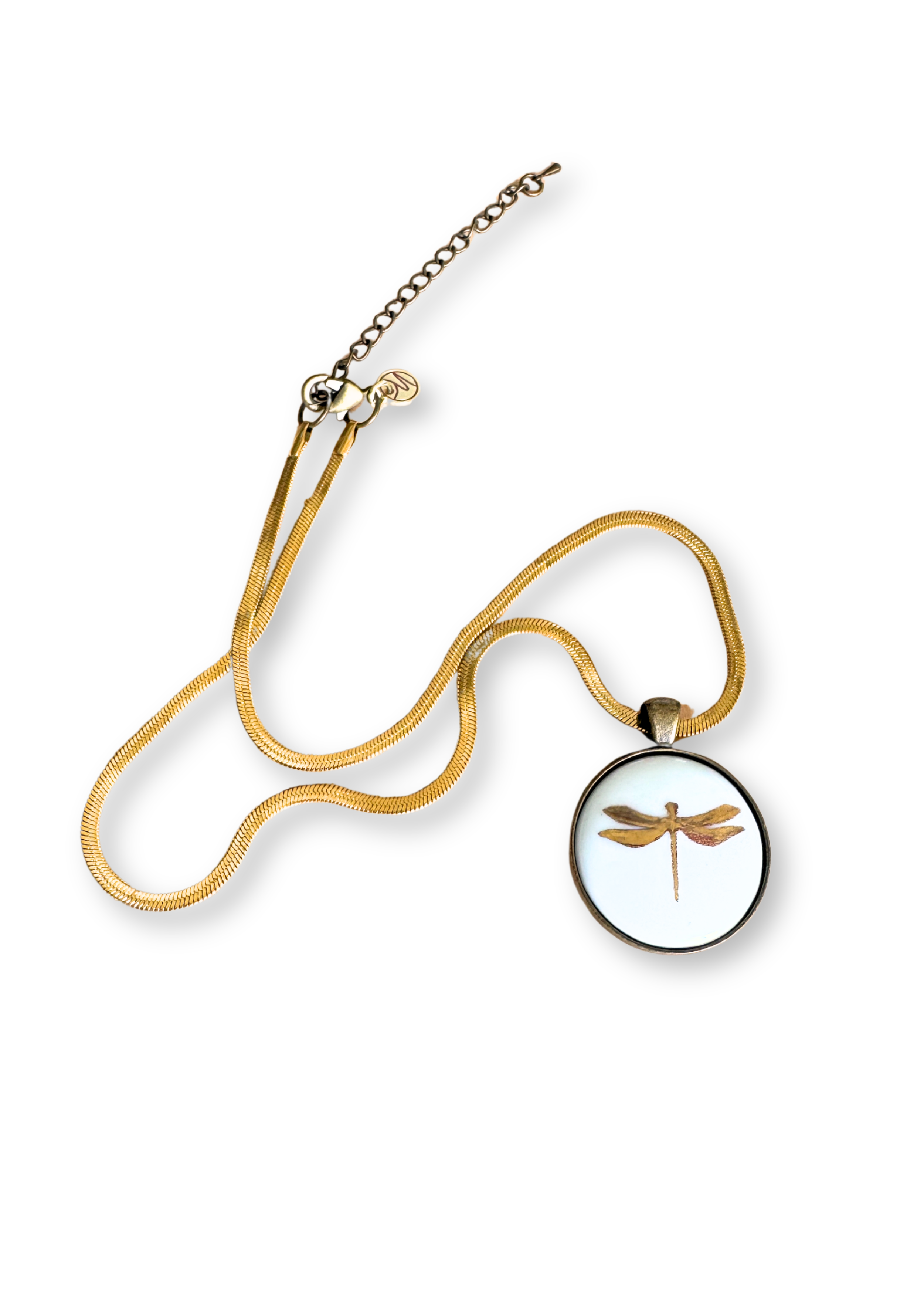 Dragonfly Porcelain Pendant Necklace
