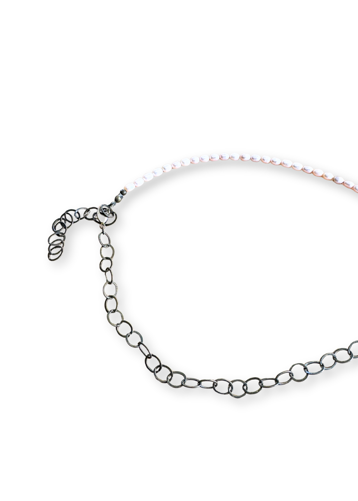 Western Pendant Necklace Pearl Chain skull