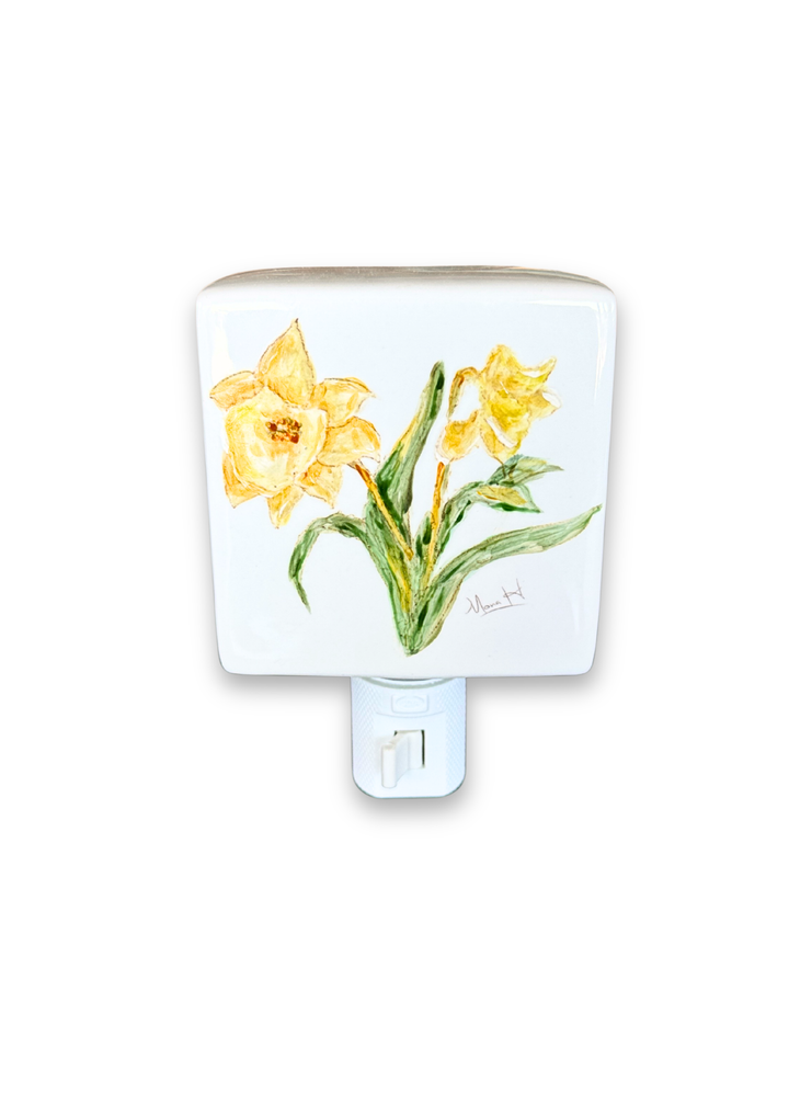 Daffodil Flower Porcelain Night Light