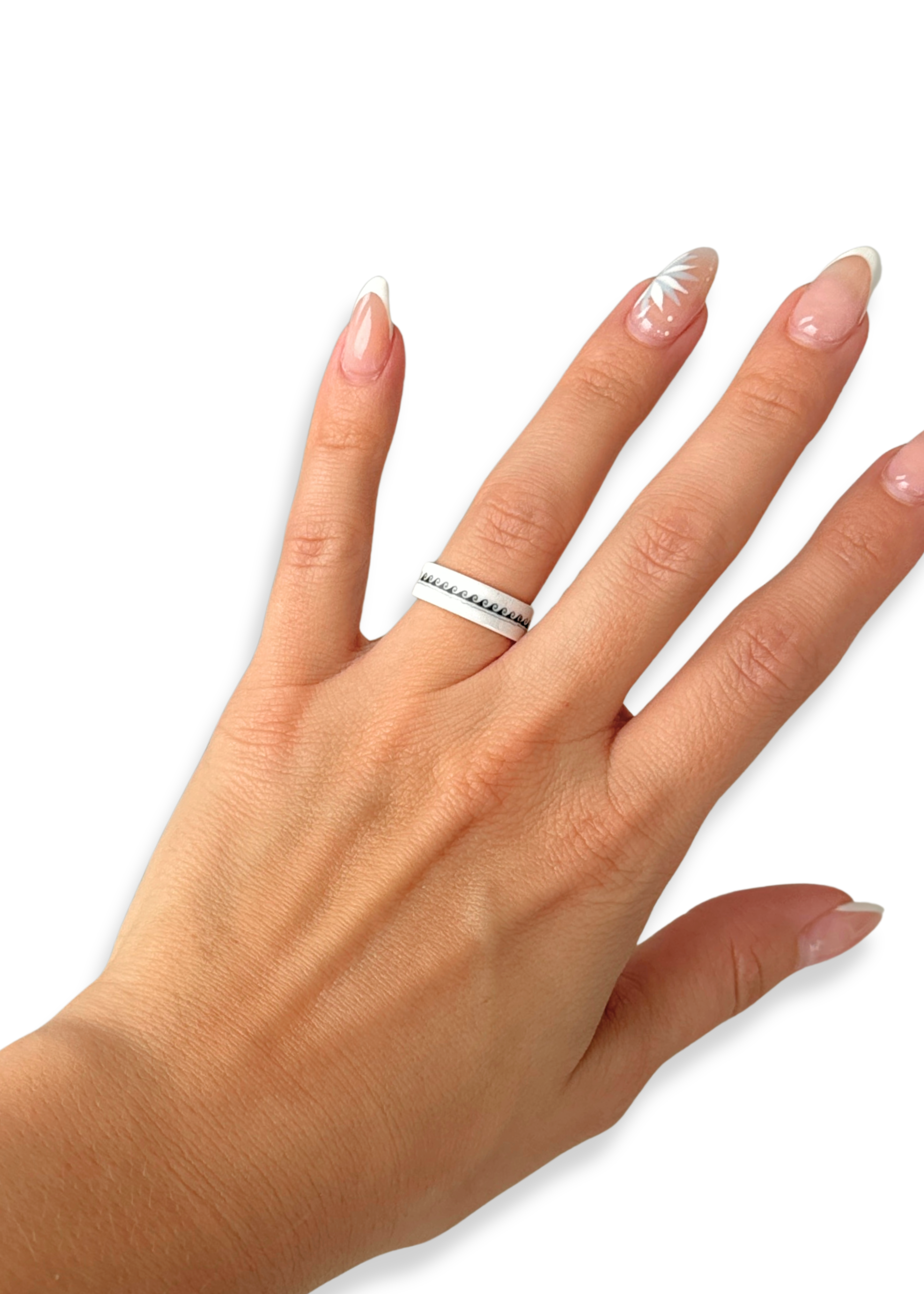 Coastal Wave Porcelain Ring – Size 6