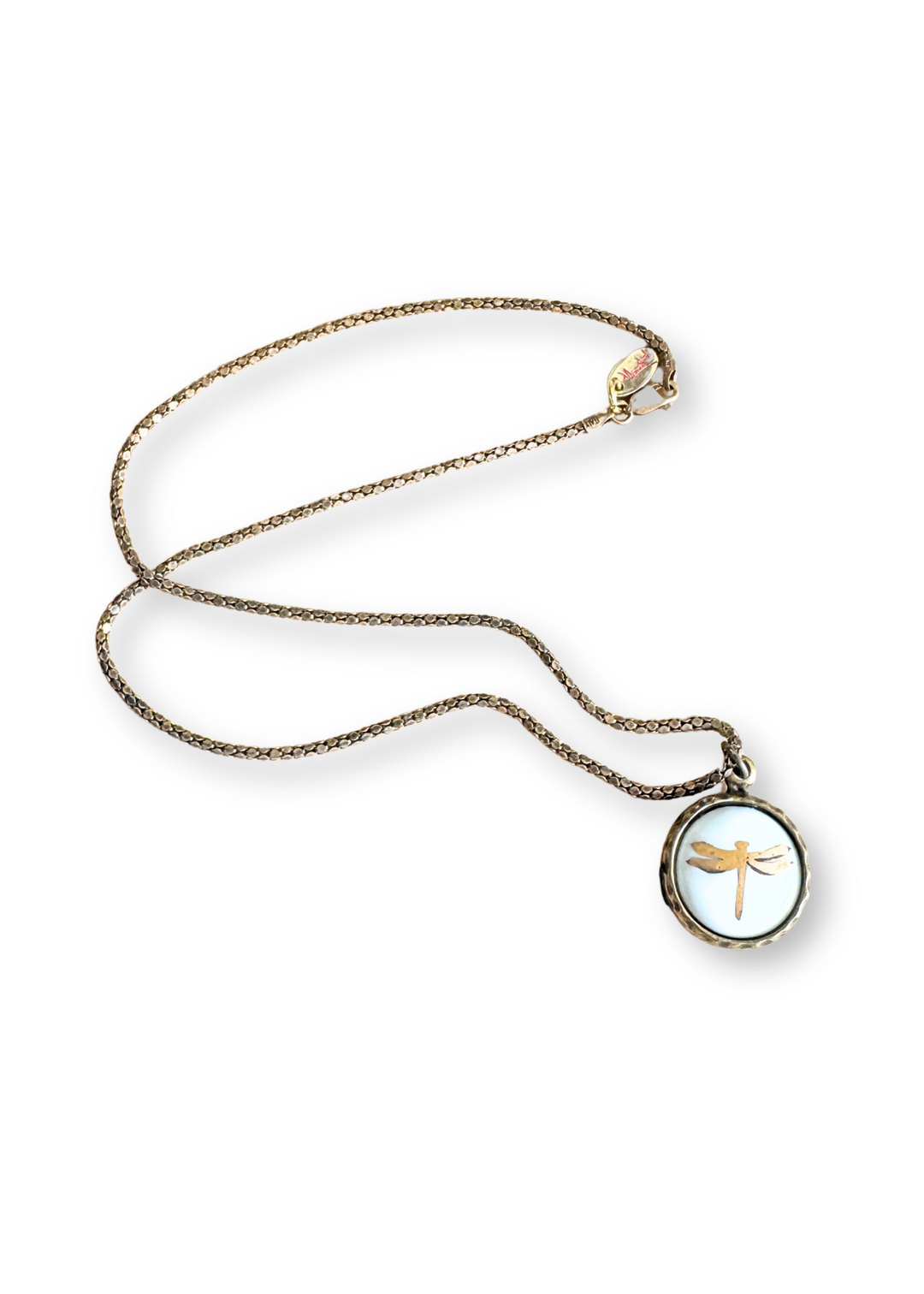Dragonfly Porcelain Pendant Necklace