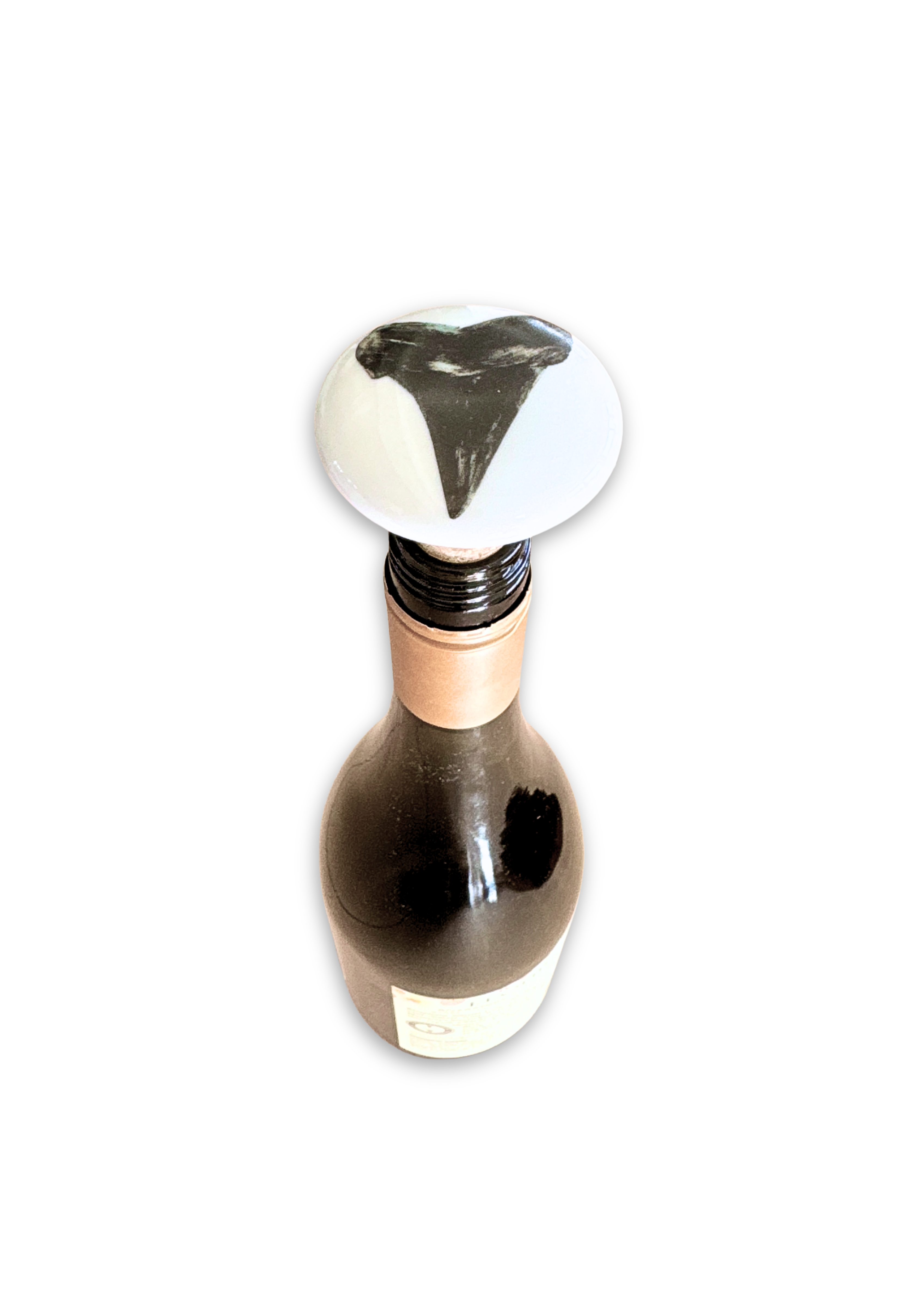 Hand-Painted Shark Tooth Porcelain Wine Stopper