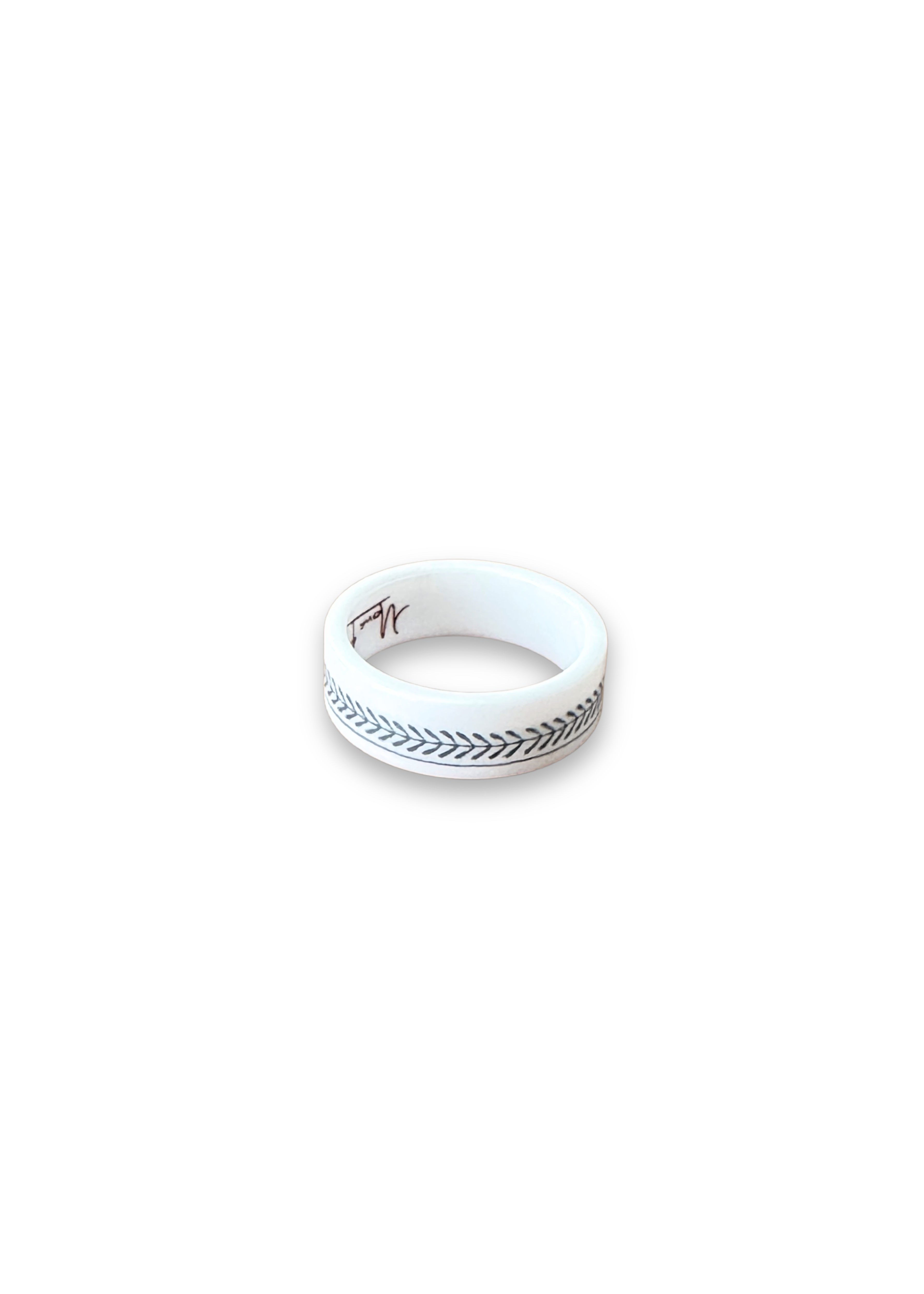 Tribal Print Porcelain Ring - Size 6