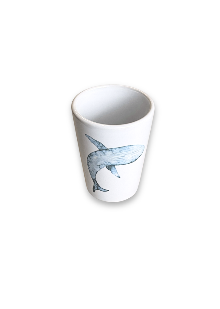 Coastal Whale Porcelain Ceramic Shot Glass