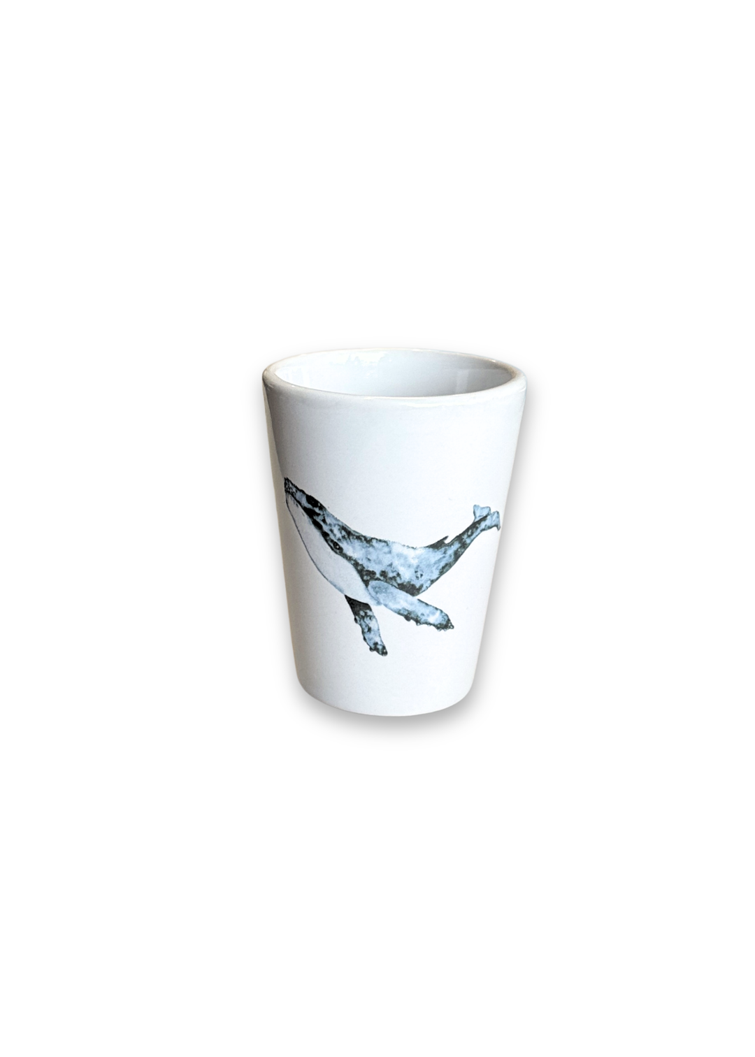 Coastal Whale Porcelain Ceramic Shot Glass