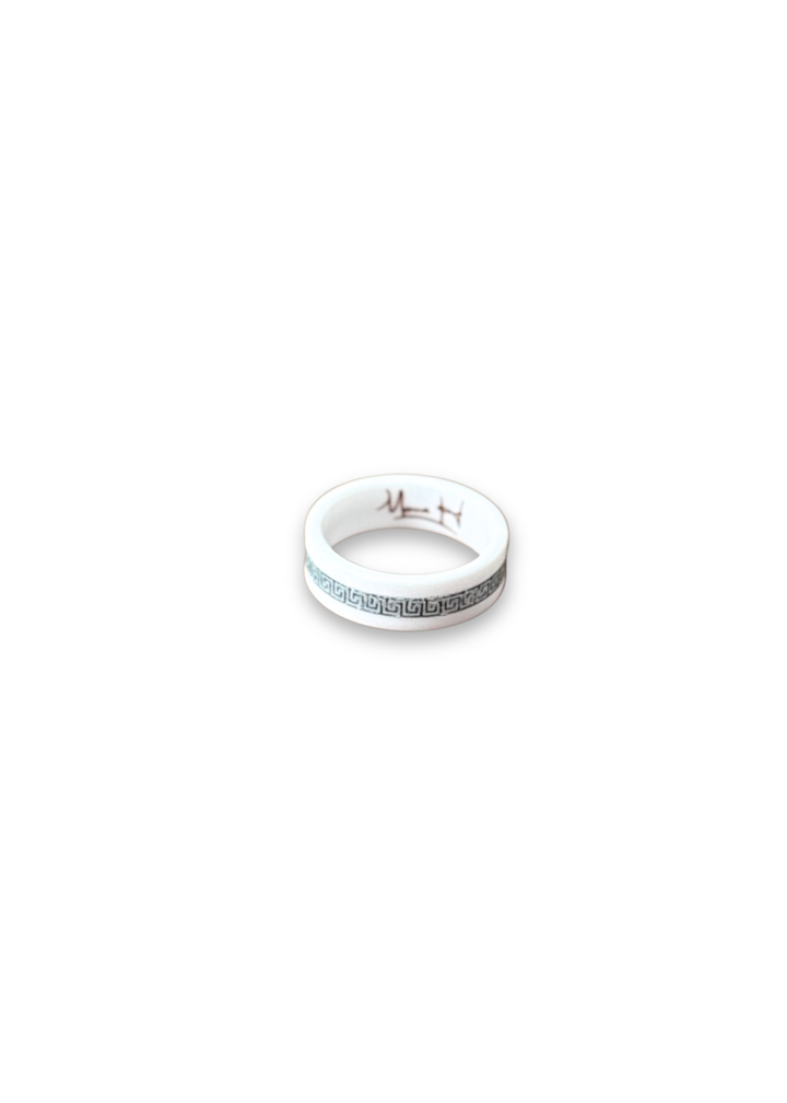 Tribal Porcelain Ring – Size 7
