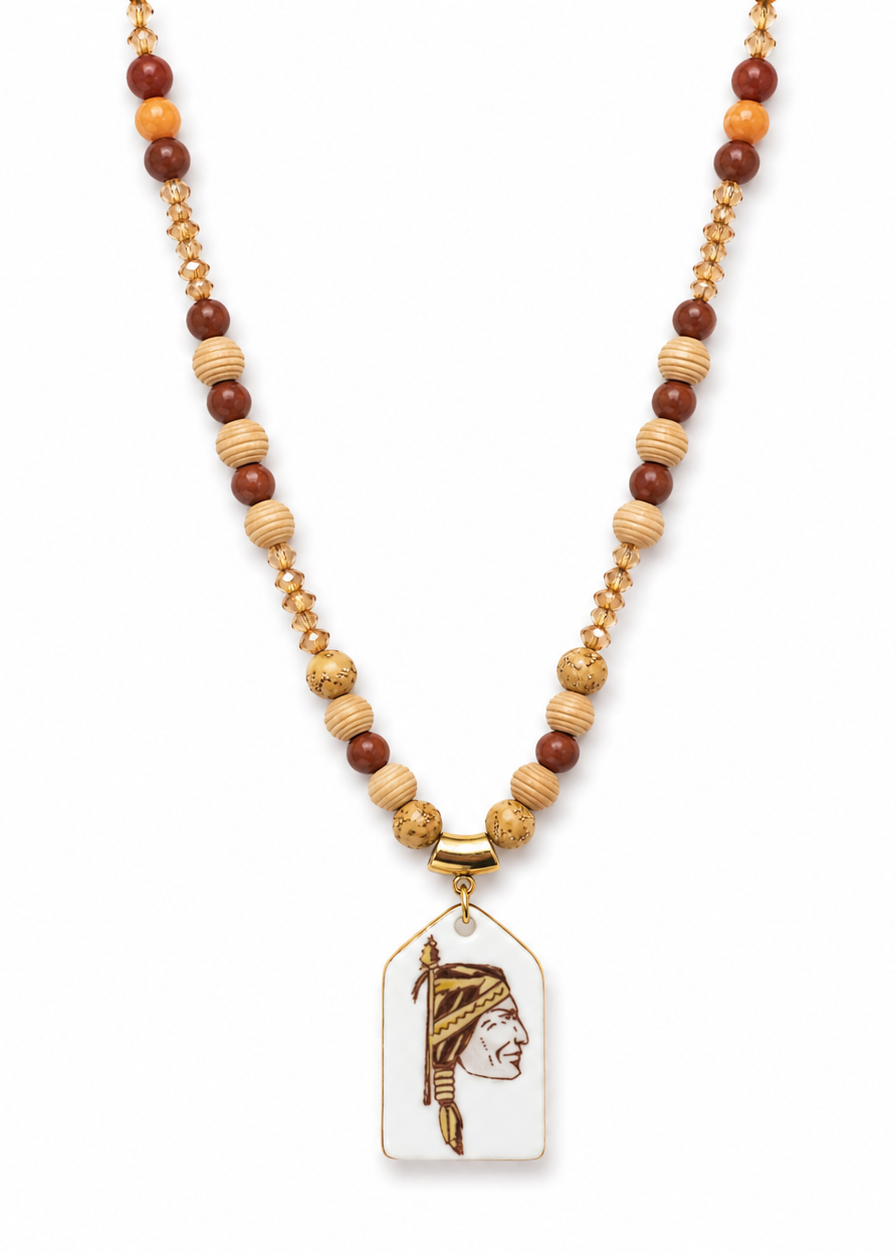 Florida State Seminoles Hand-Painted Porcelain Pendant Necklace