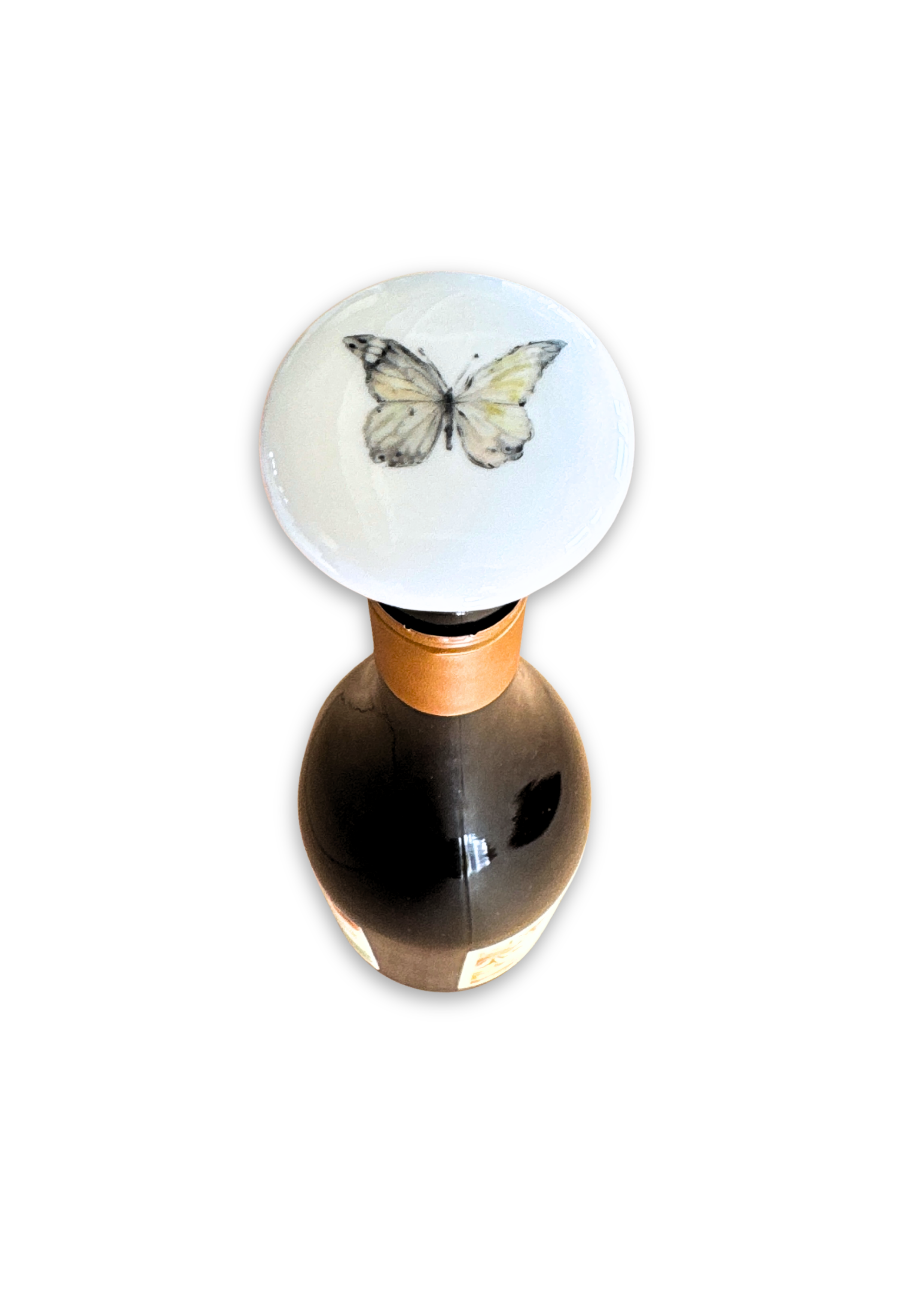 Butterfly Porcelain Ceramic Wine Cork Stopper Barware