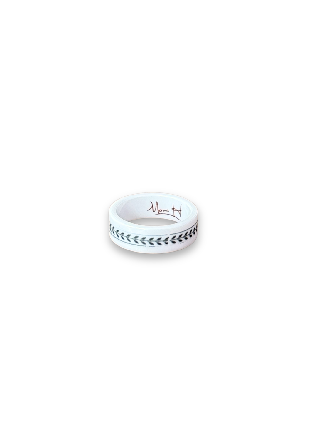 Geometric Porcelain Ring – Size 6