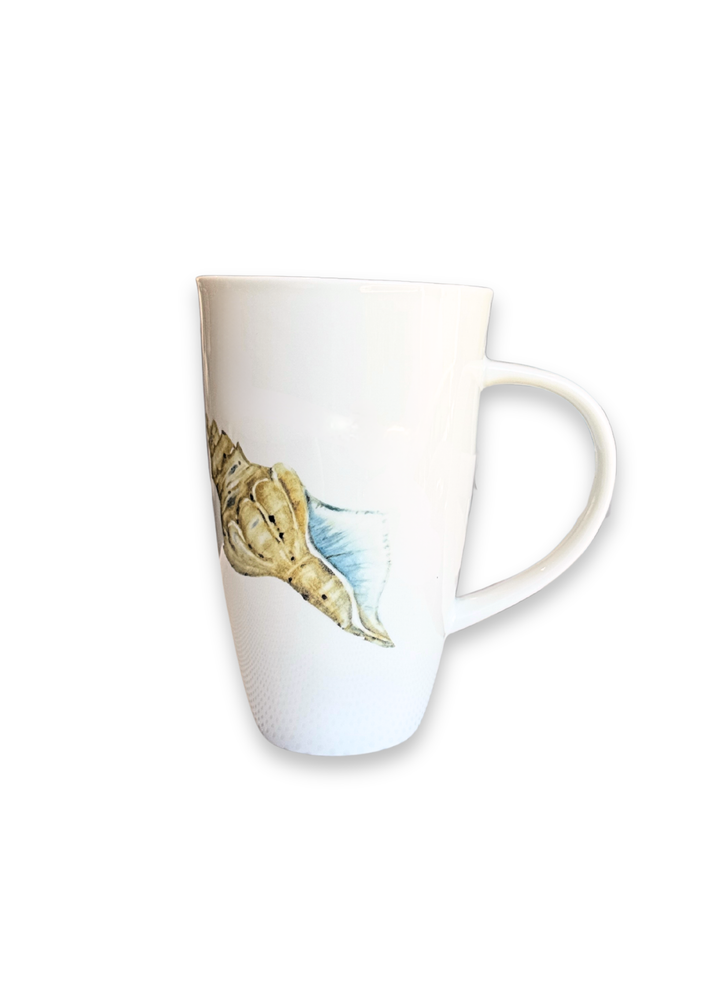 Coastal Conch Seashell Porcelain Coffee and Tea Mug